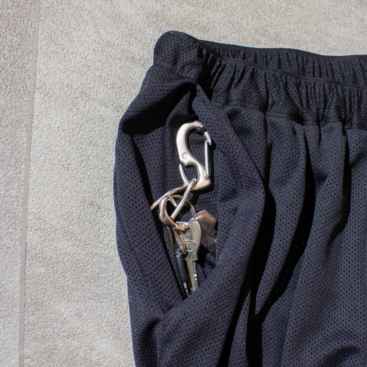 1tuck Mesh Easy Pants / Black