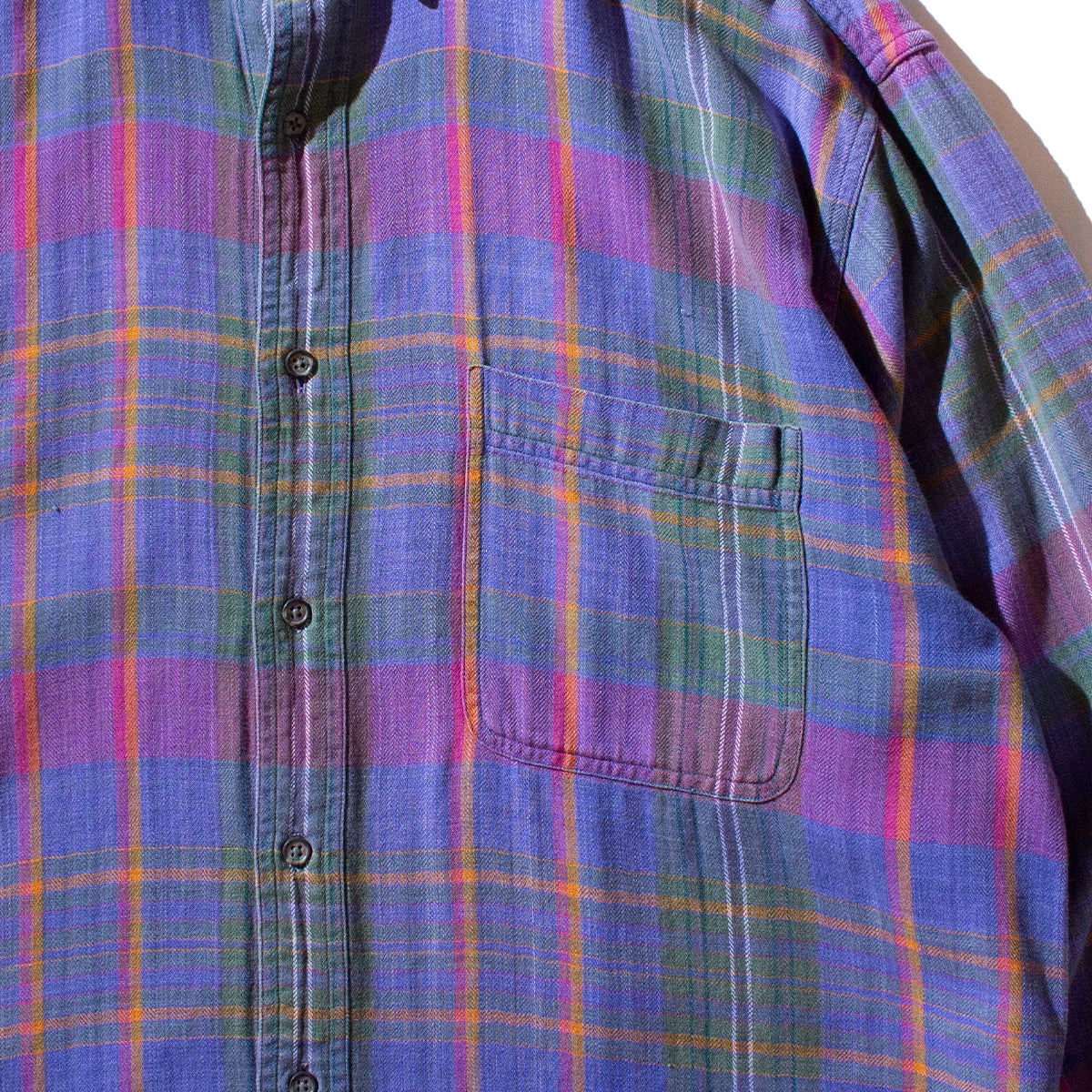 Cotton Check Reguler Collar Shirt