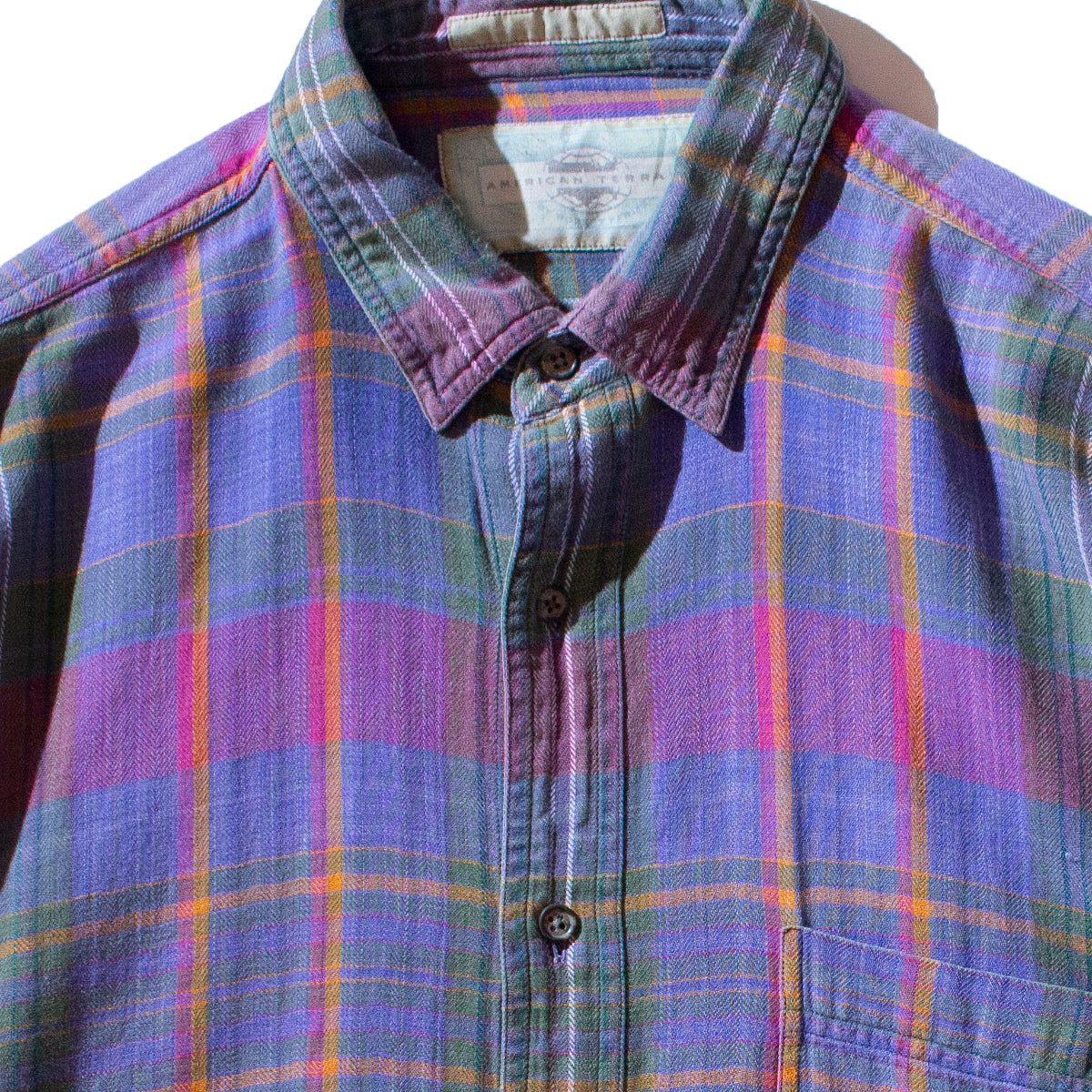 Cotton Check Reguler Collar Shirt