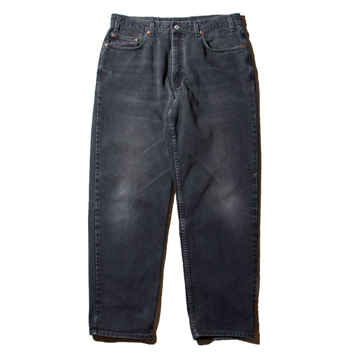 550 RELAXED FIT "後染め" Black Denim Pants