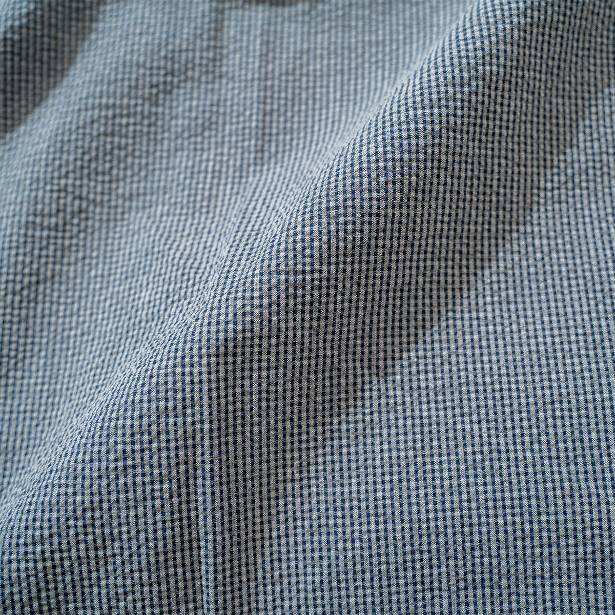 Seersucker Gingham Check Shirt