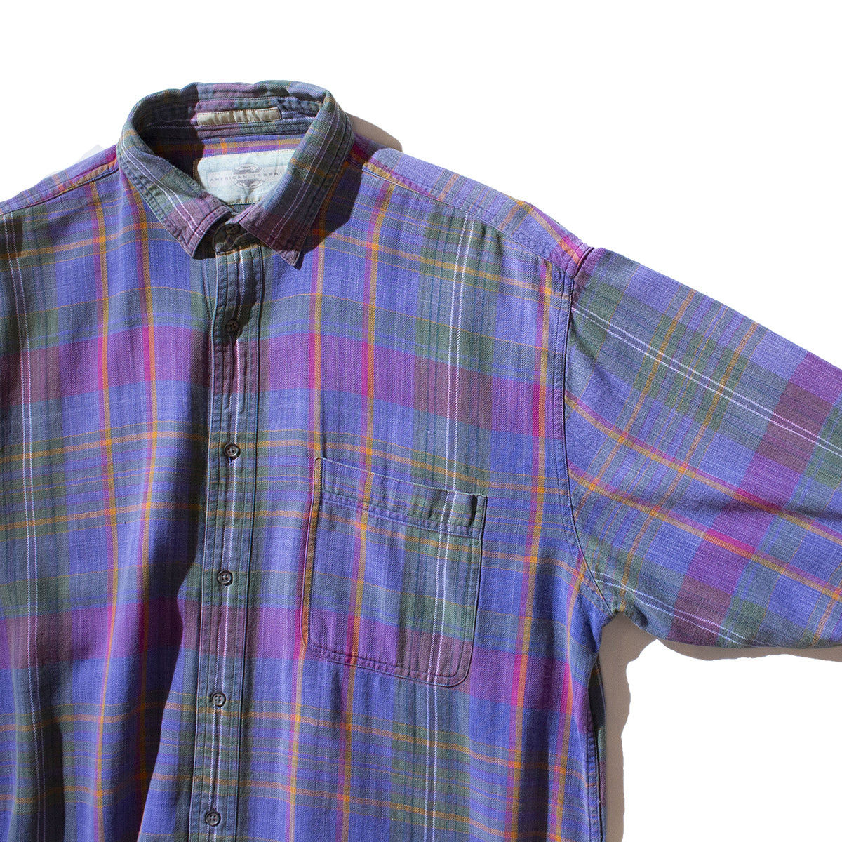 Cotton Check Reguler Collar Shirt