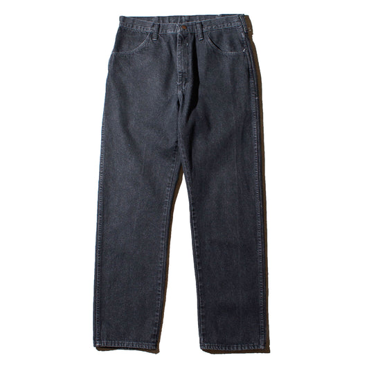 Regular Straight "先染め" Black Denim Pants