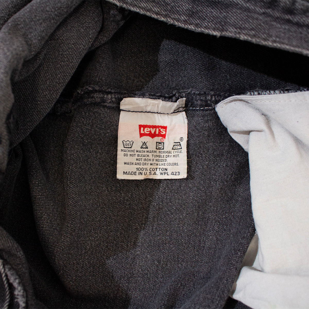501 Black Denim Pants Made in U.S.A.