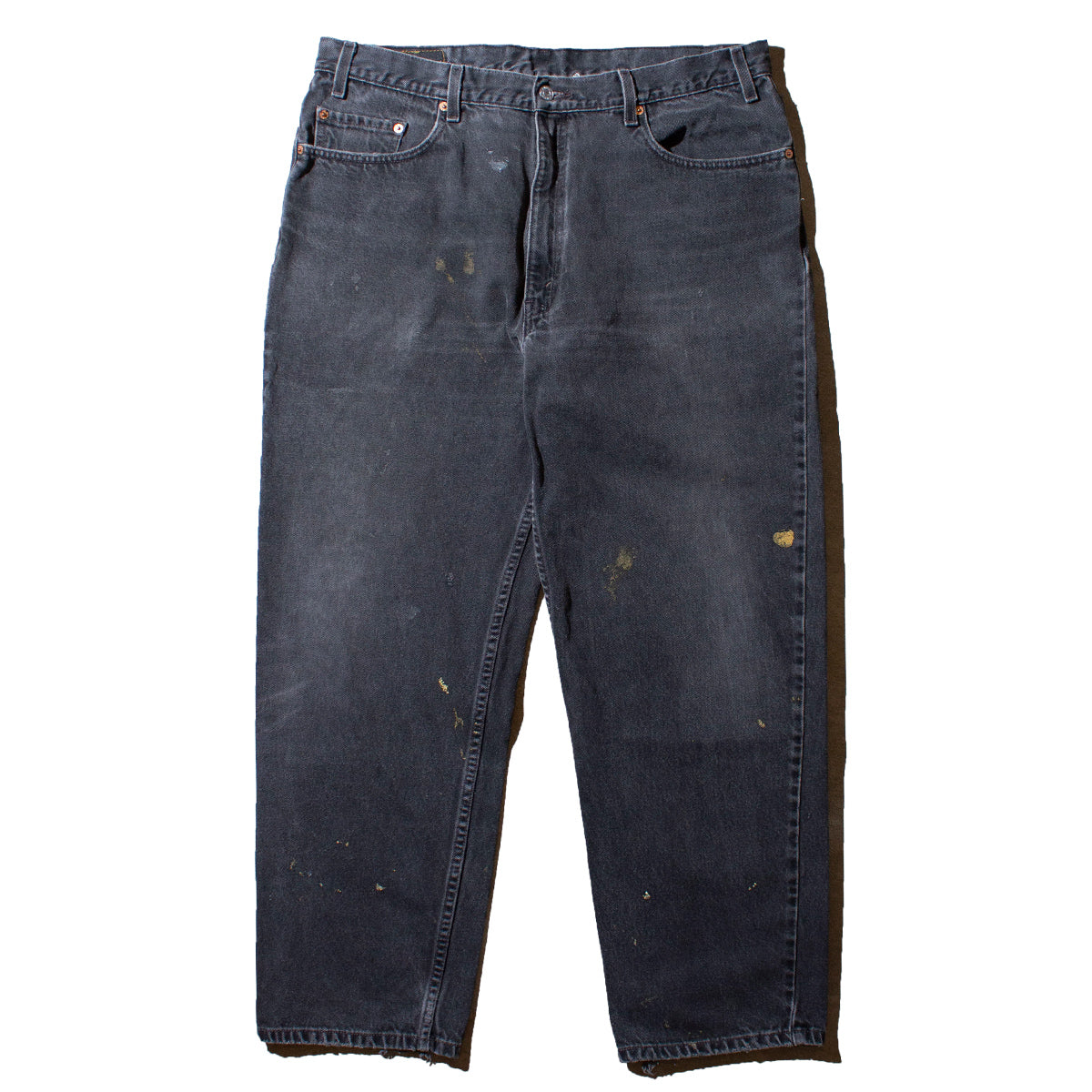 550 RELAXED FIT "後染め" Black Denim Pants