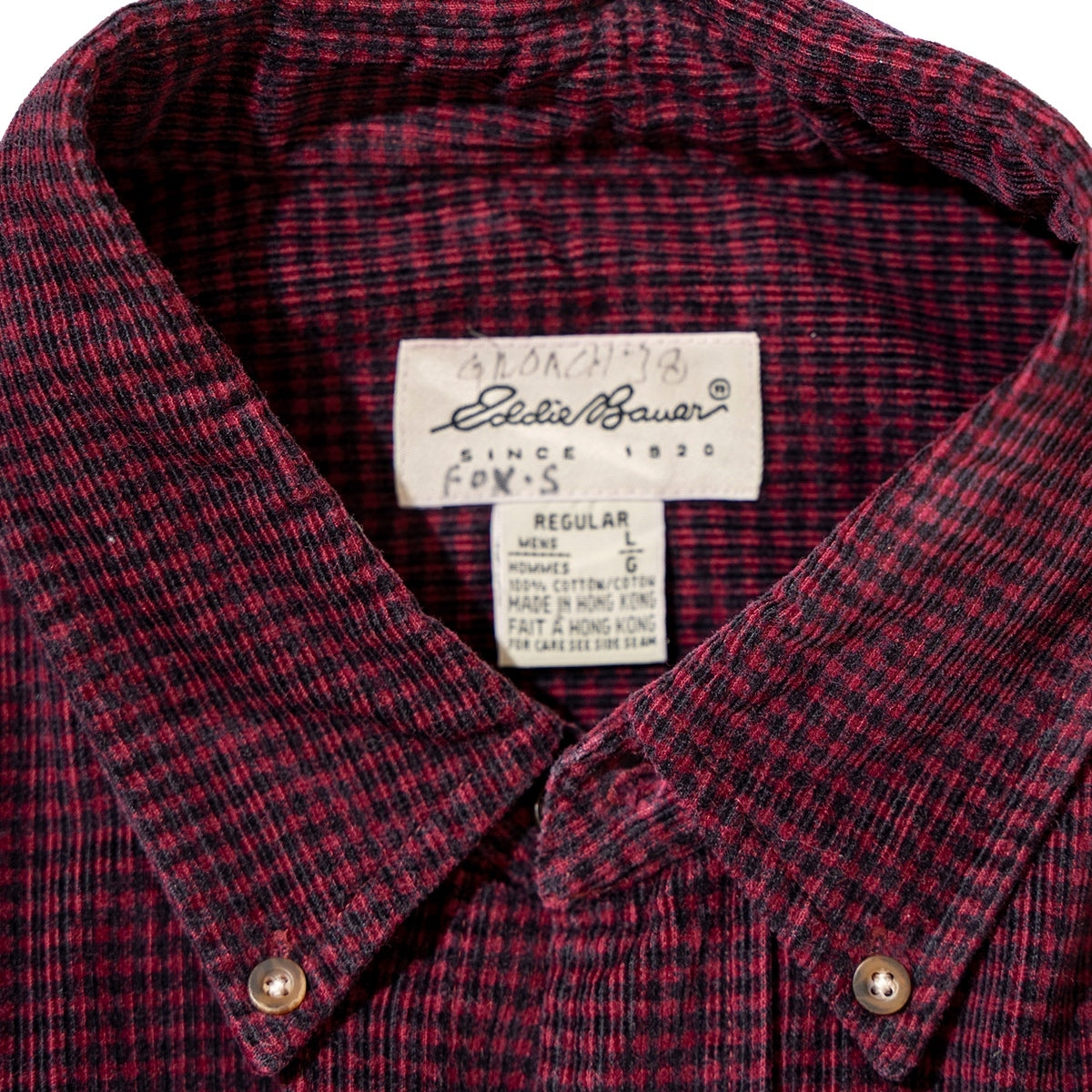 Corduroy Hound's-Tooth Check BD Shirt