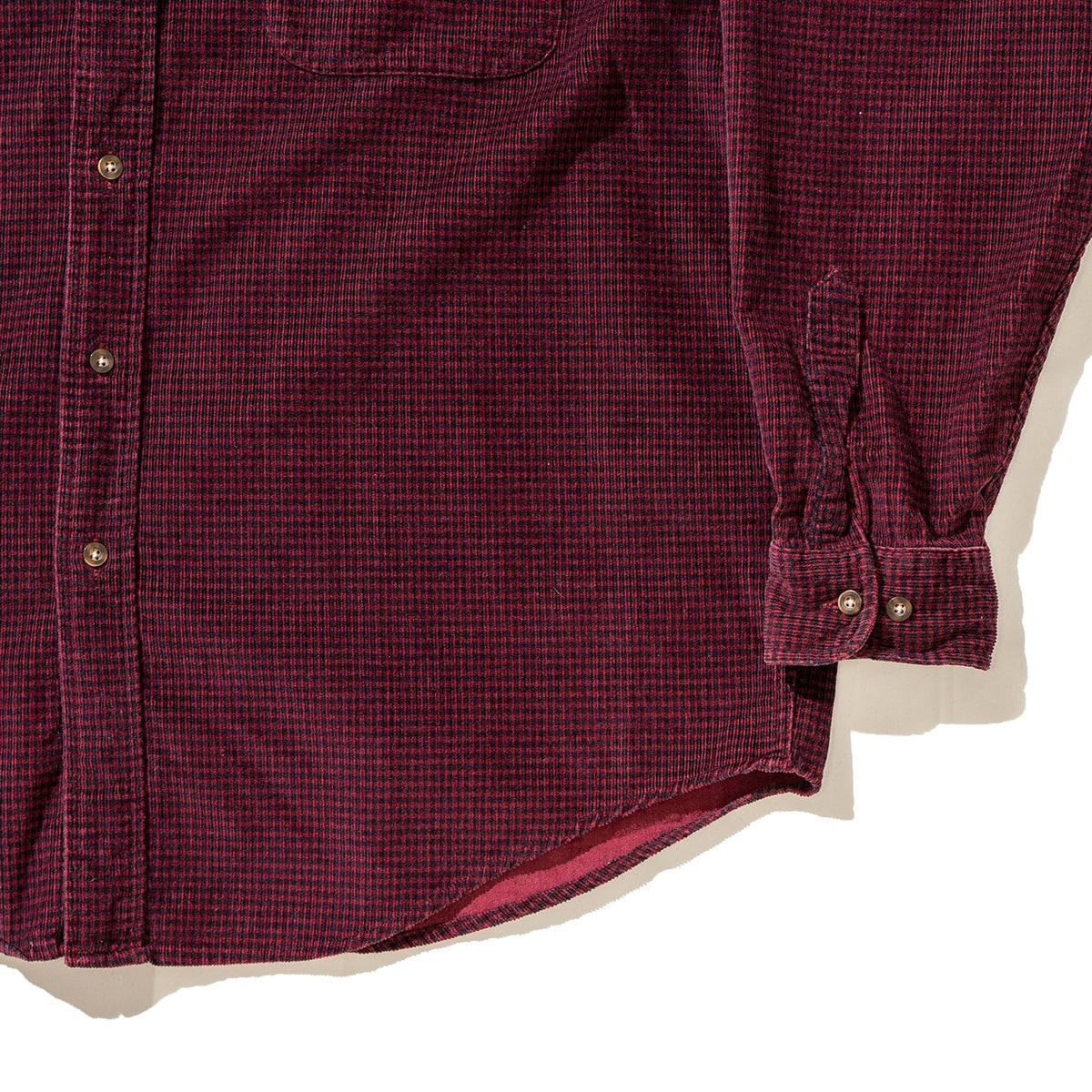Corduroy Hound's-Tooth Check BD Shirt