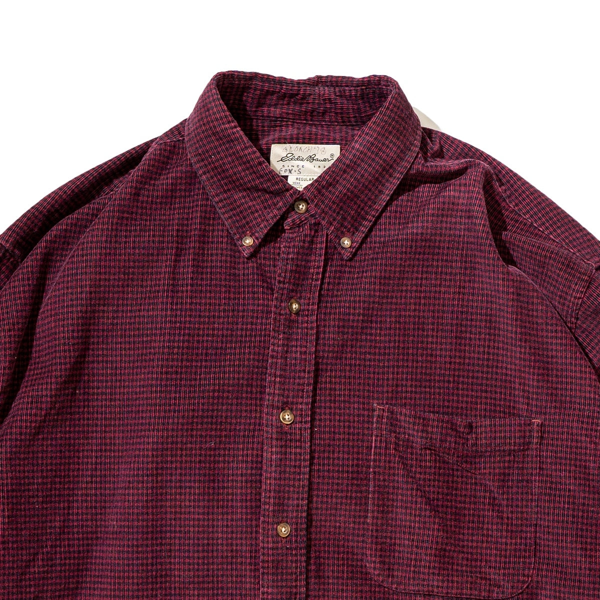 Corduroy Hound's-Tooth Check BD Shirt