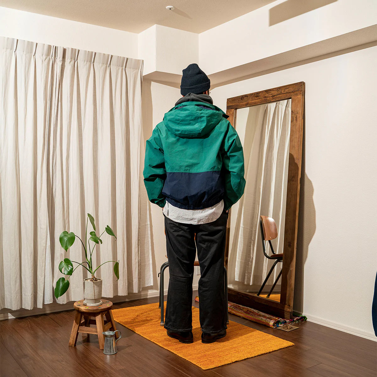 "EBTEK" 2tone Nylon Parka