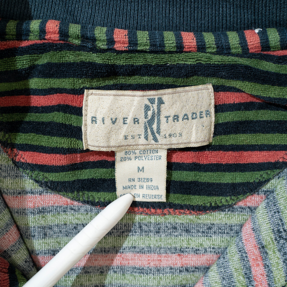 Multti Color Border Velor Polo Shirt