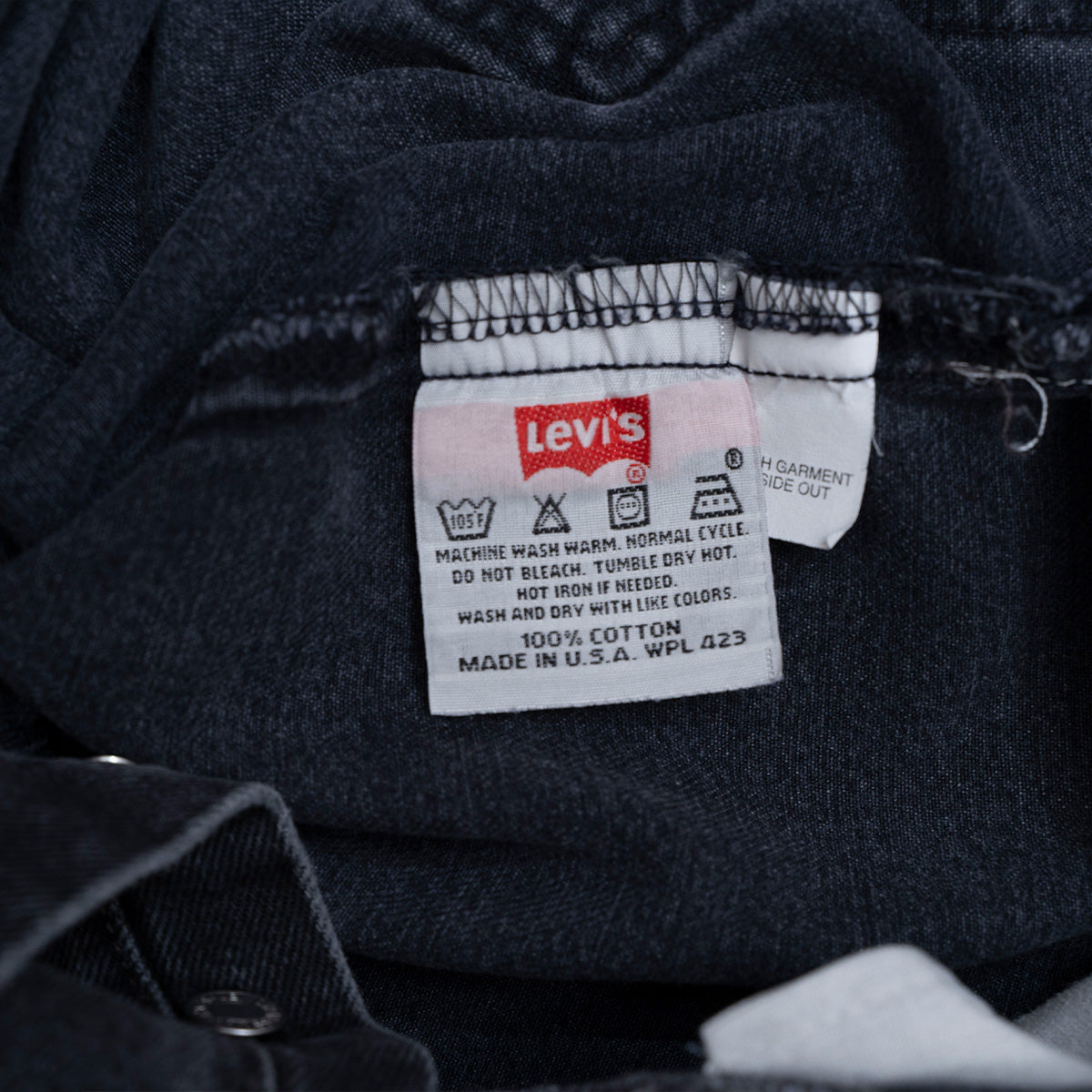 501 Black Denim Pants Made in USA