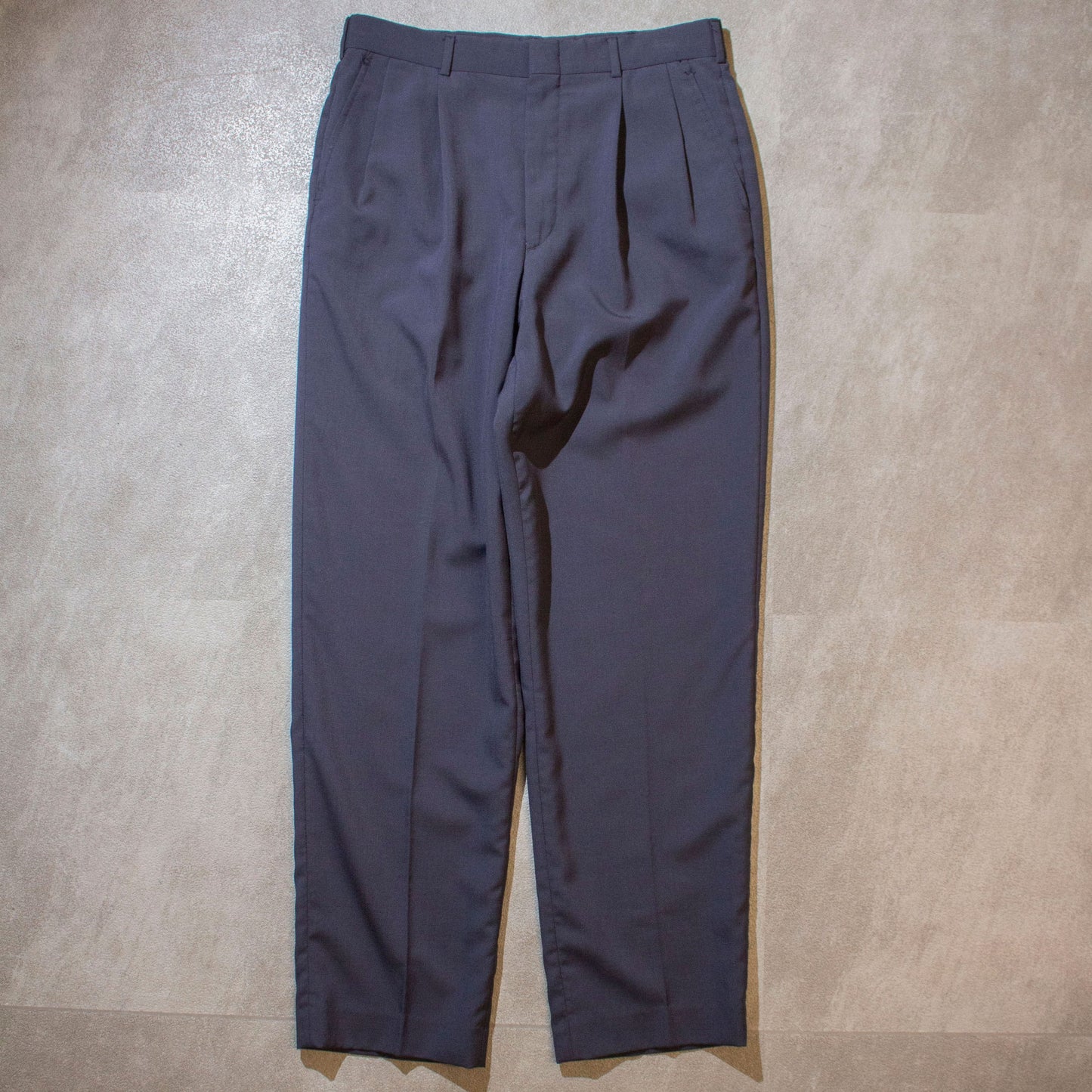 Wool×Polyester 2tuck Slacks Made in U.S.A.【32×31】
