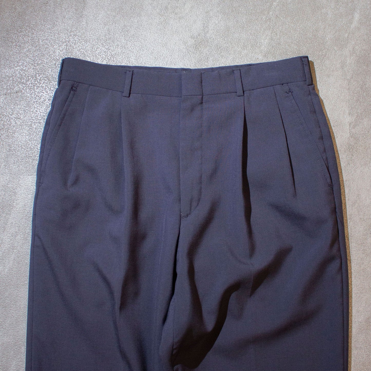 Wool×Polyester 2tuck Slacks Made in U.S.A.【32×31】
