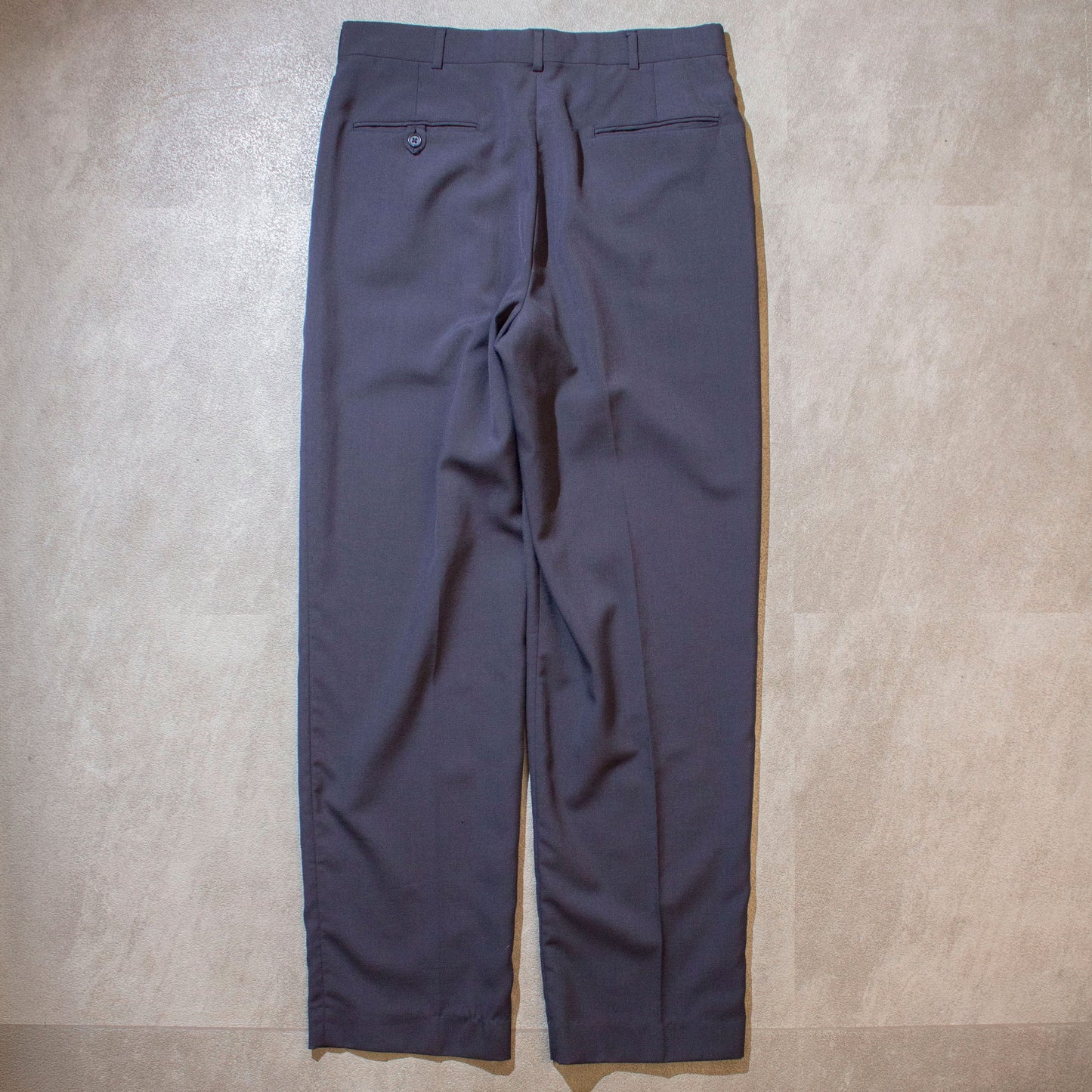 Wool×Polyester 2tuck Slacks Made in U.S.A.【32×31】