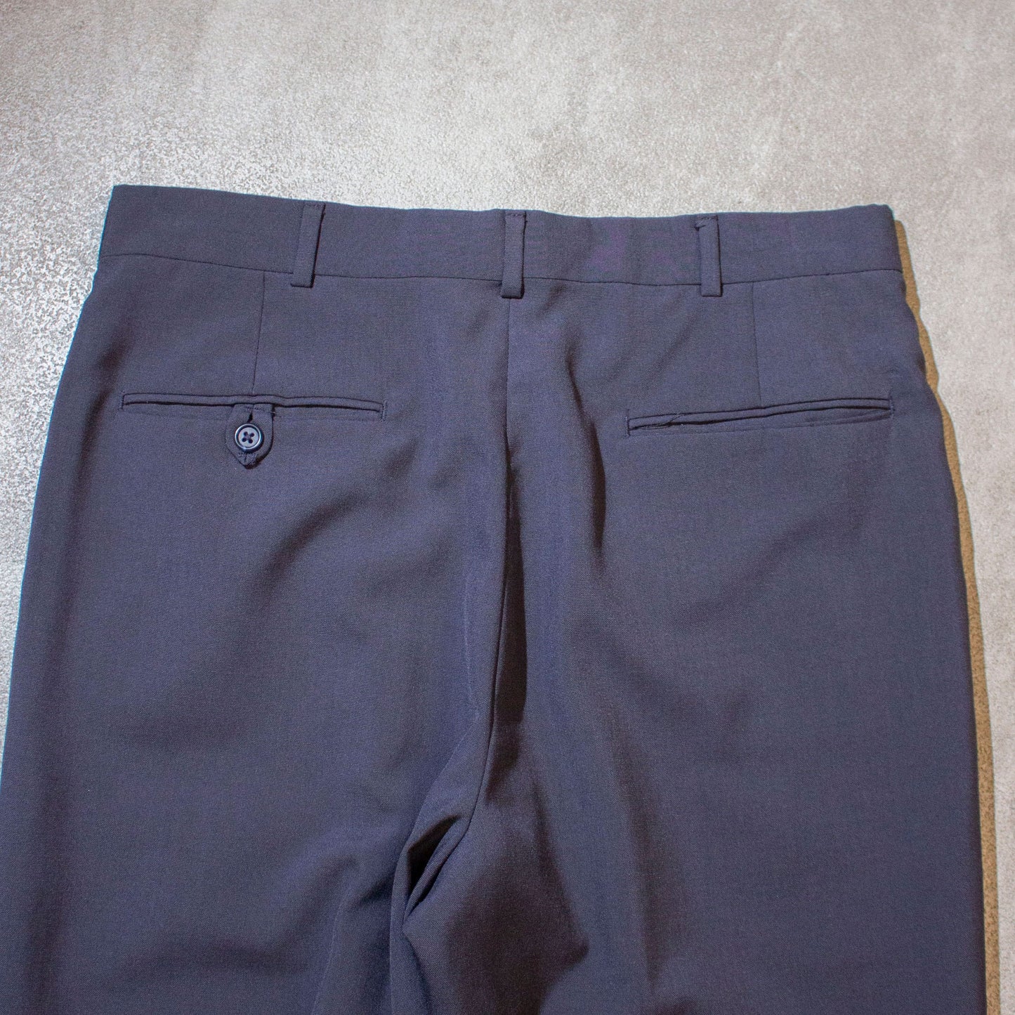 Wool×Polyester 2tuck Slacks Made in U.S.A.【32×31】
