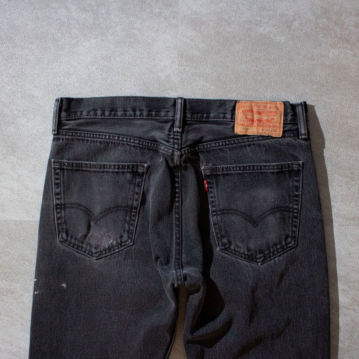 505 Black Denim Painted