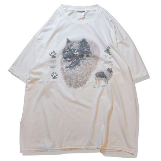 Keeshond dog T-shirt【About XL】