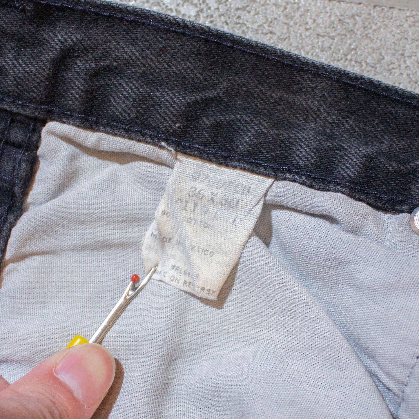 5pocket Black Denim Pants【36×28】