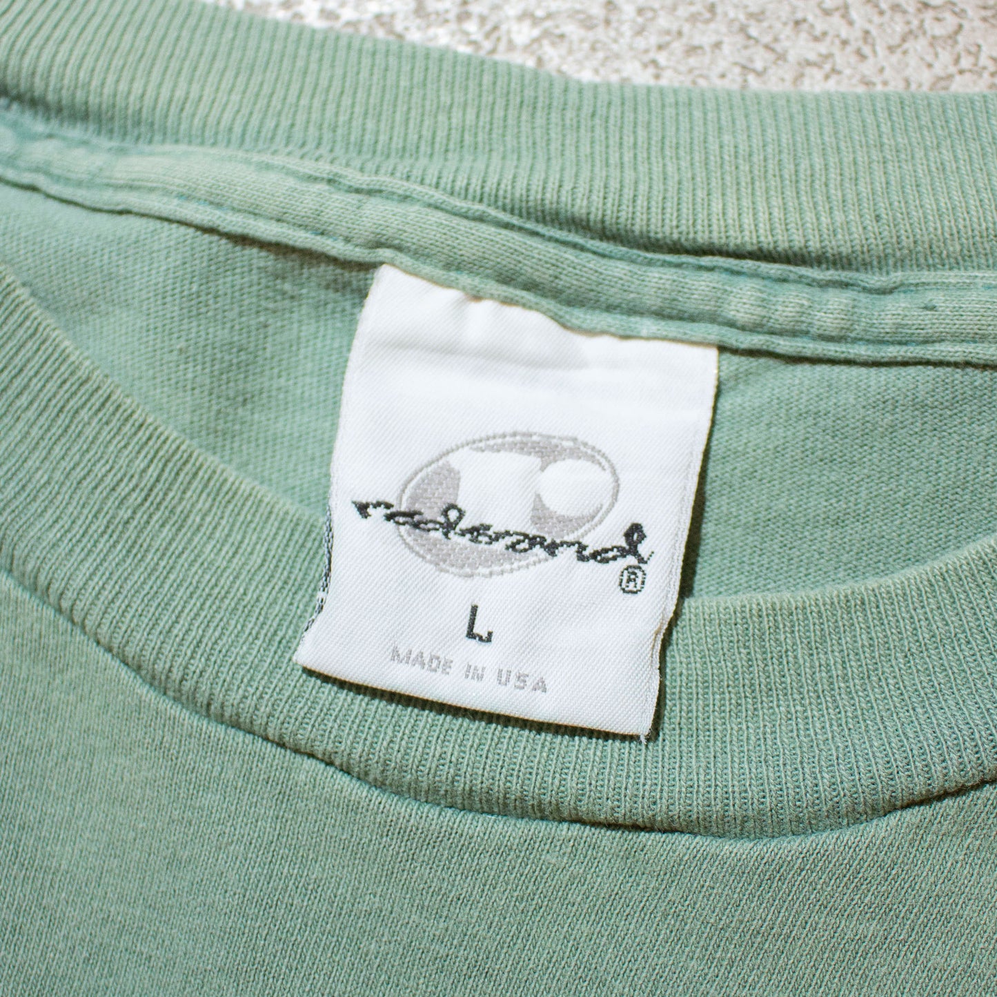 Faded T-shirt Green Made in U.S.A.【L】