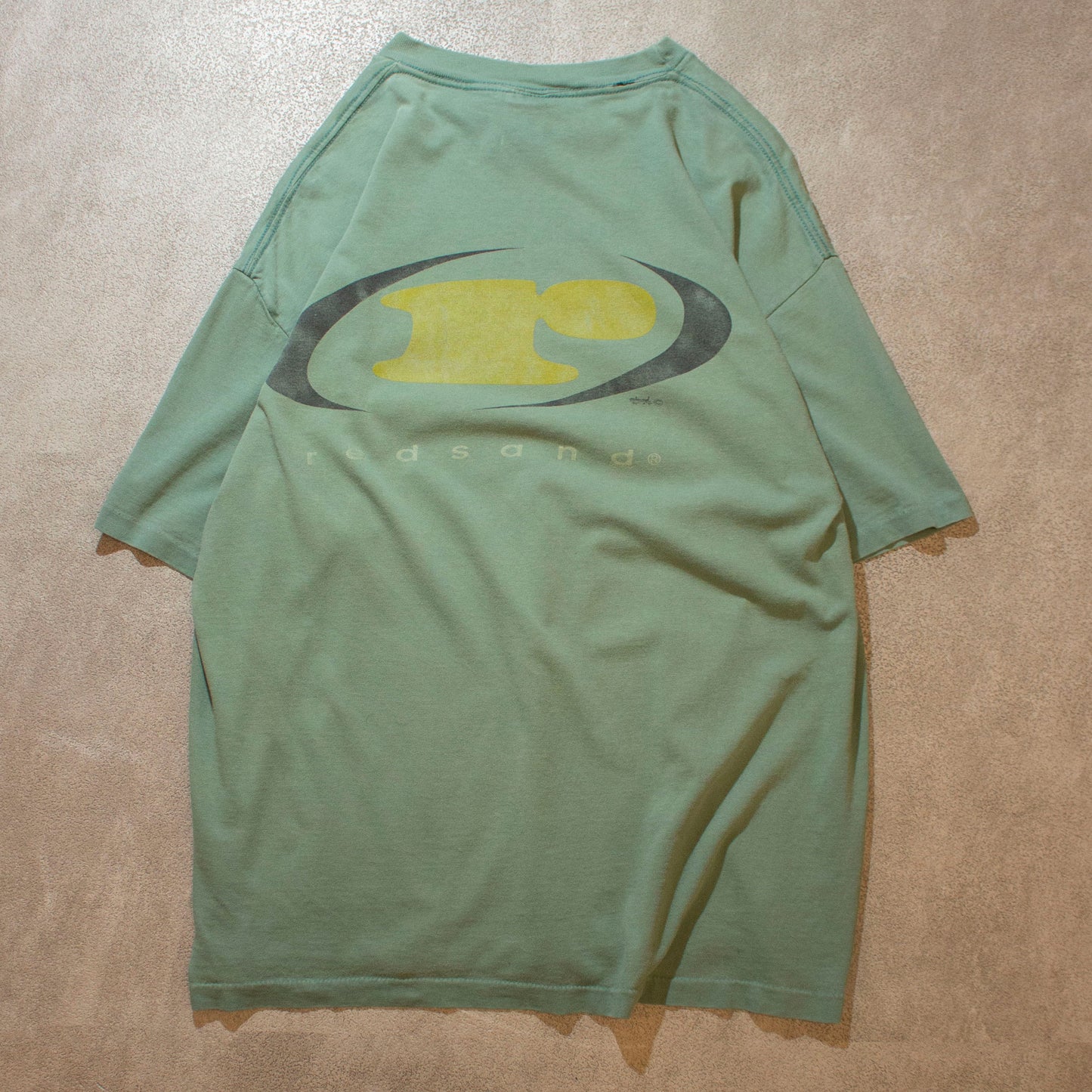 Faded T-shirt Green Made in U.S.A.【L】