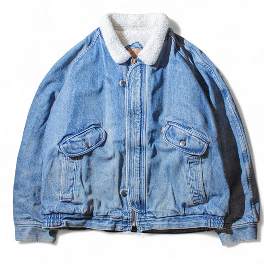 "Silver Medal" Denim Boa Jacket Made in U.S.A.