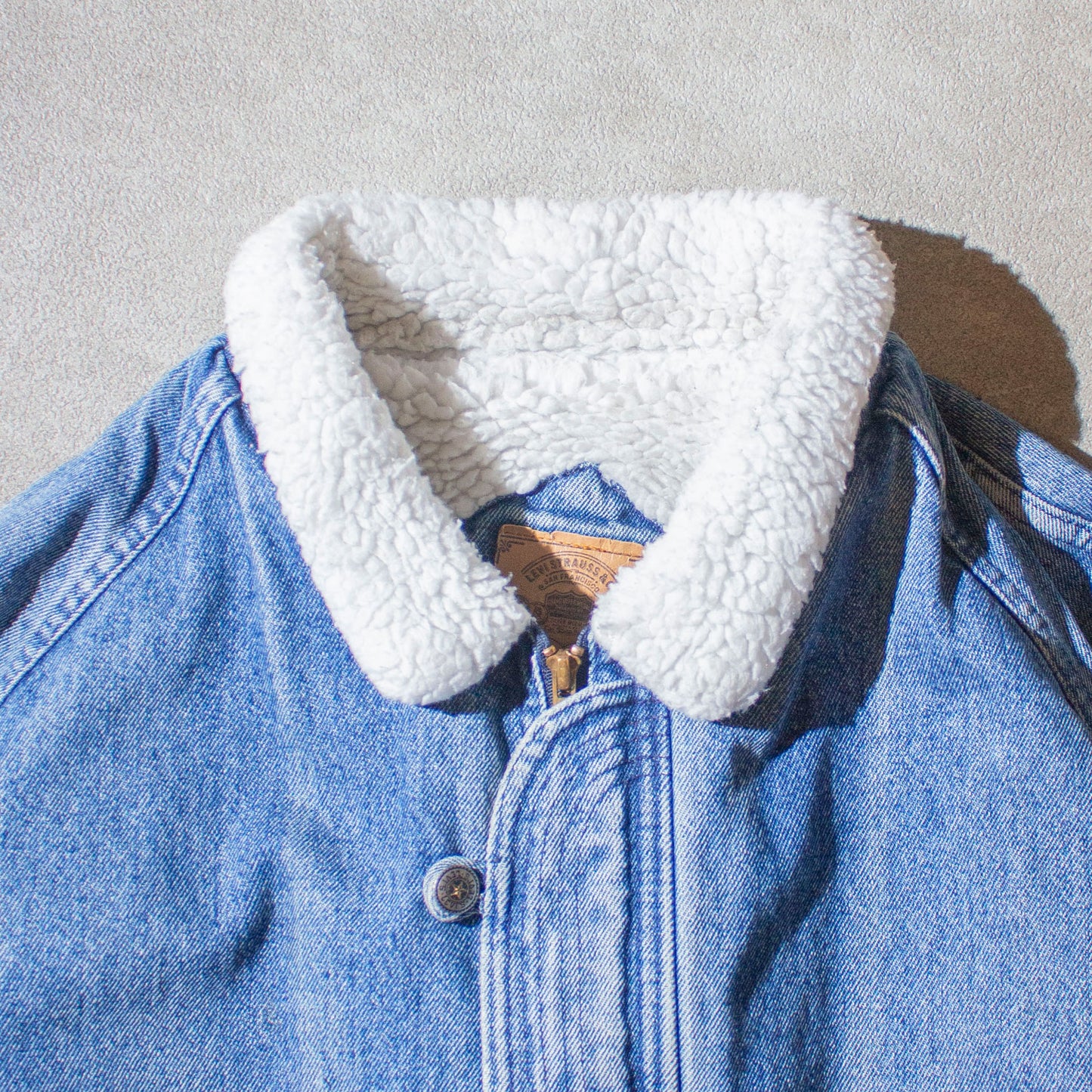 "Silver Medal" Denim Boa Jacket Made in U.S.A.