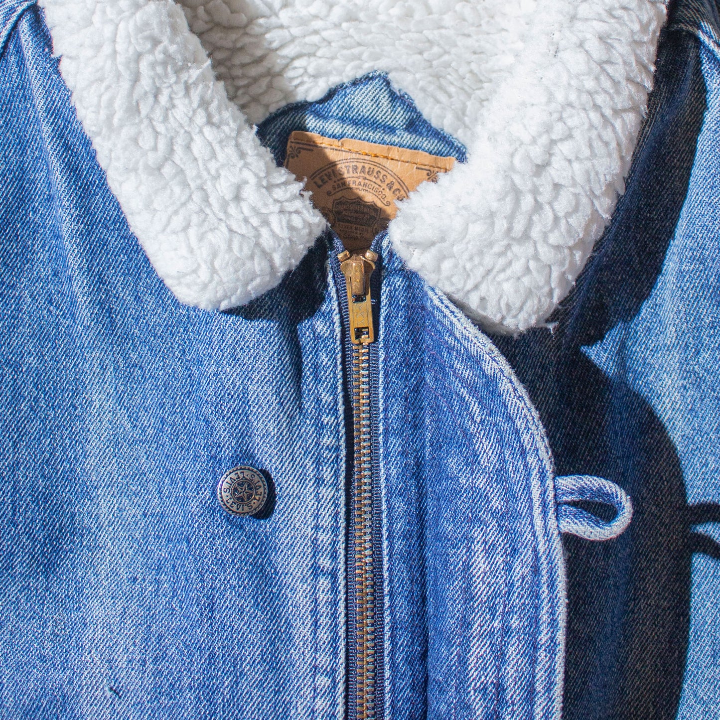 "Silver Medal" Denim Boa Jacket Made in U.S.A.