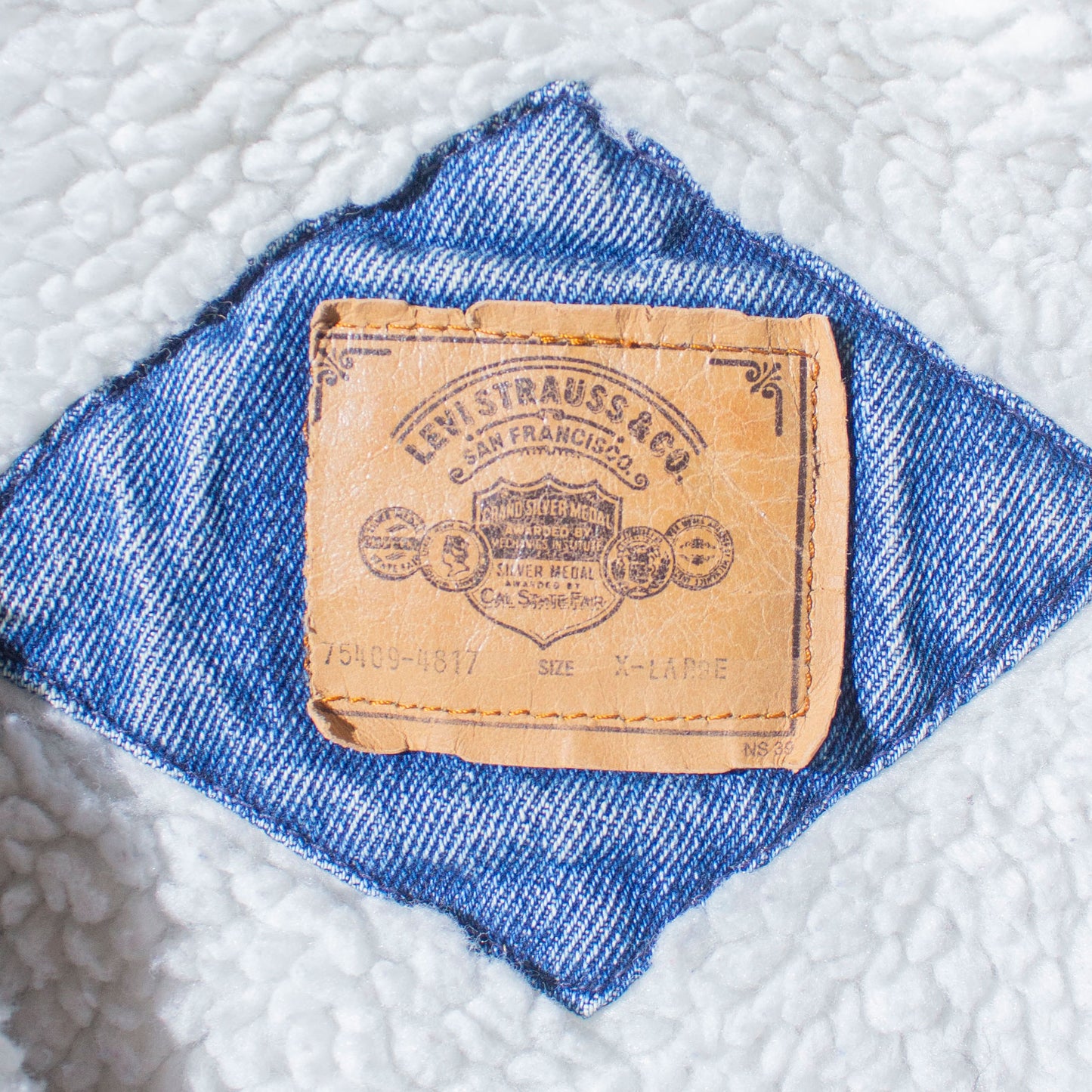 "Silver Medal" Denim Boa Jacket Made in U.S.A.