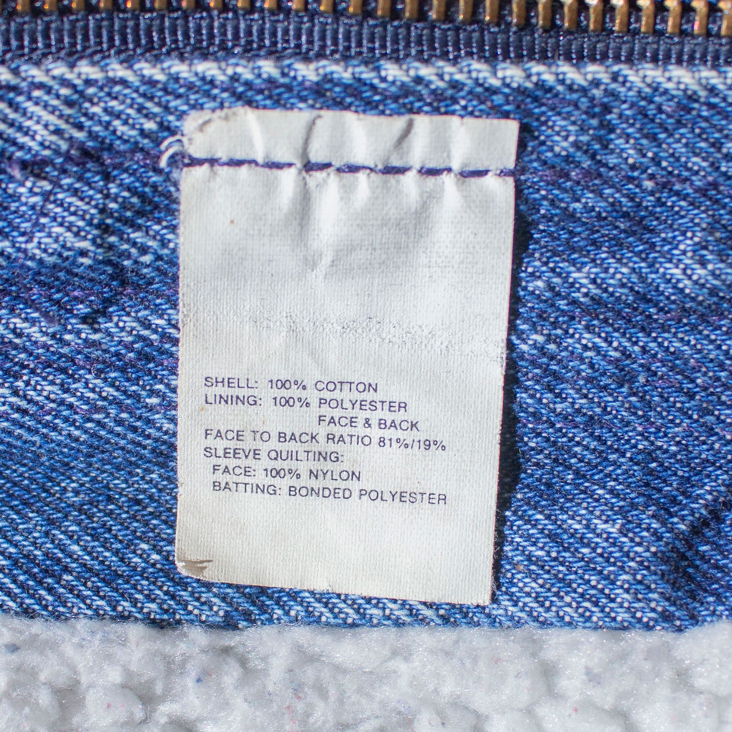 "Silver Medal" Denim Boa Jacket Made in U.S.A.