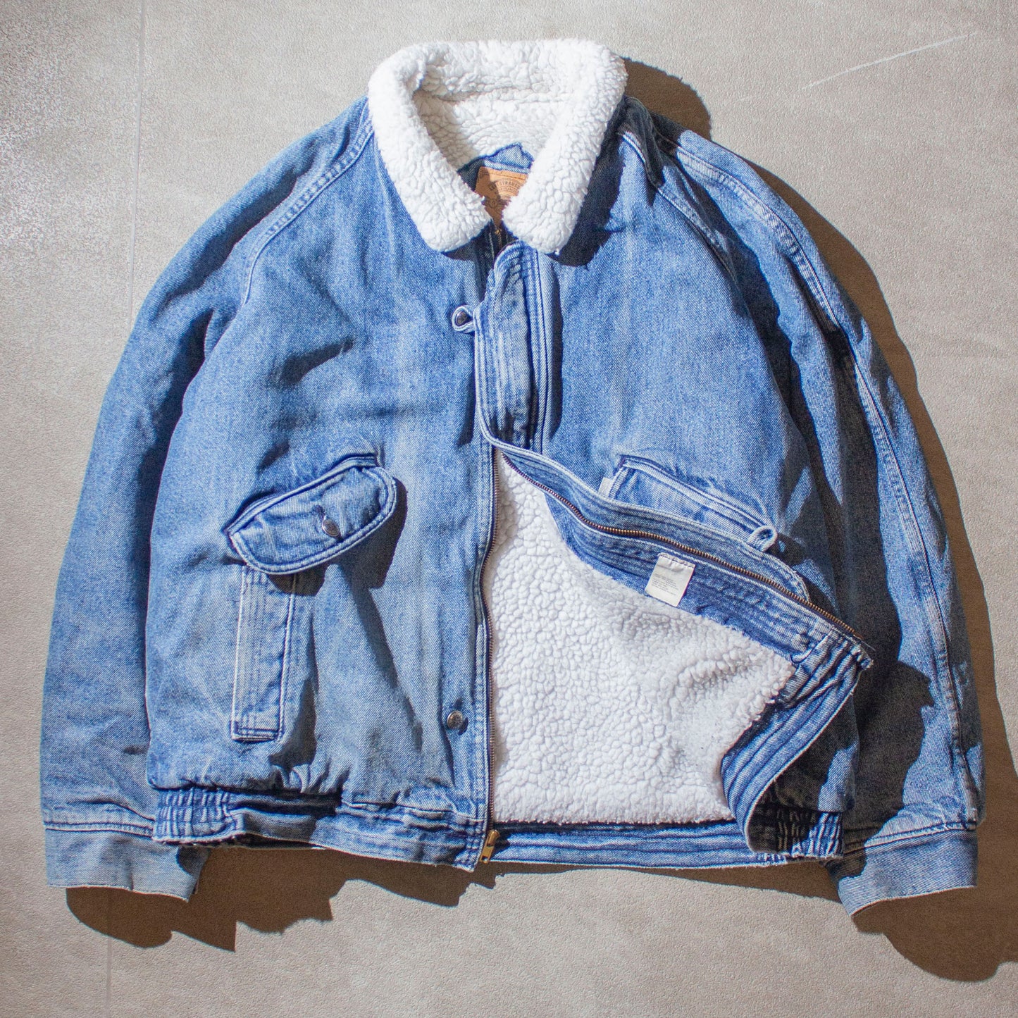 "Silver Medal" Denim Boa Jacket Made in U.S.A.