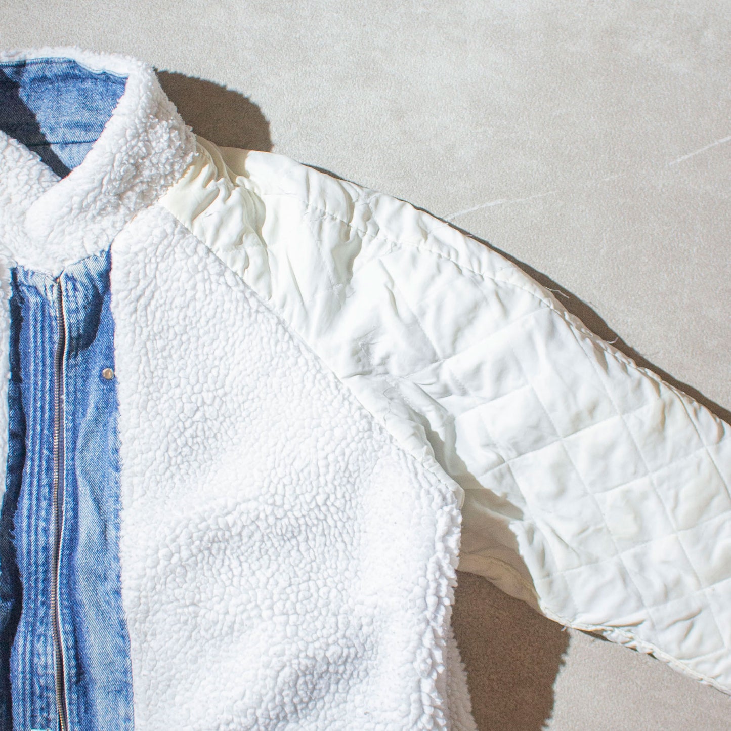 "Silver Medal" Denim Boa Jacket Made in U.S.A.