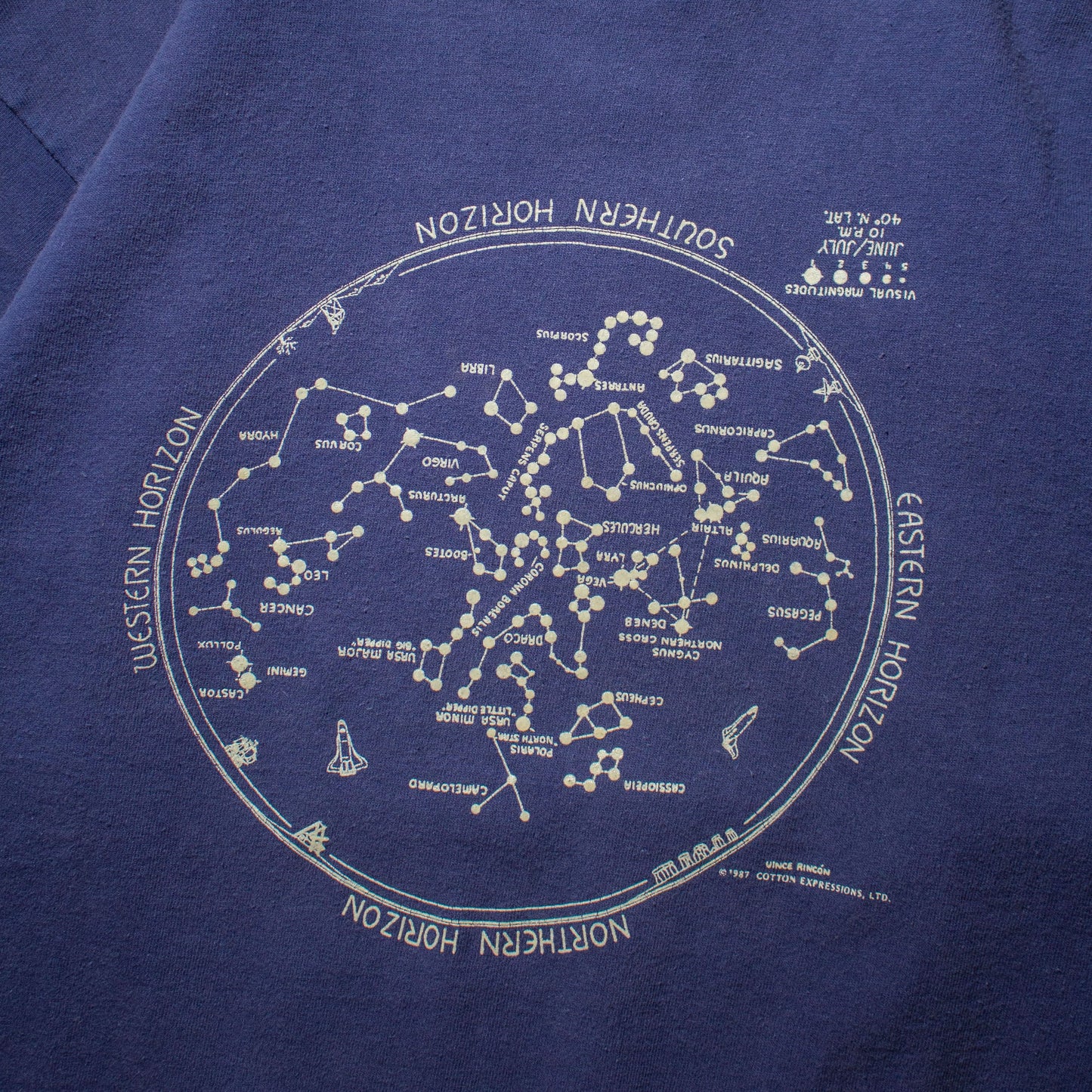 Starchart T-shirt Made in U.S.A.【L】