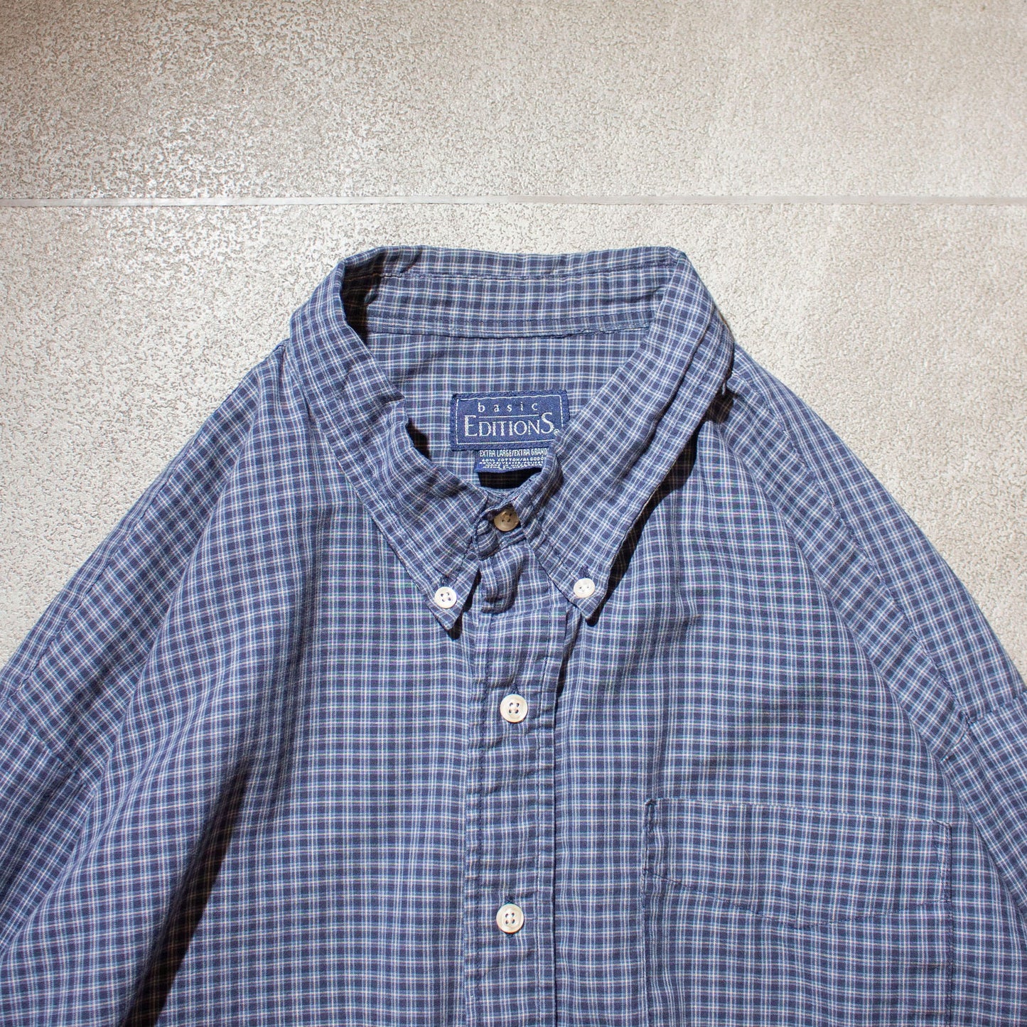 Cotton×Poly Check Shirt【XL】