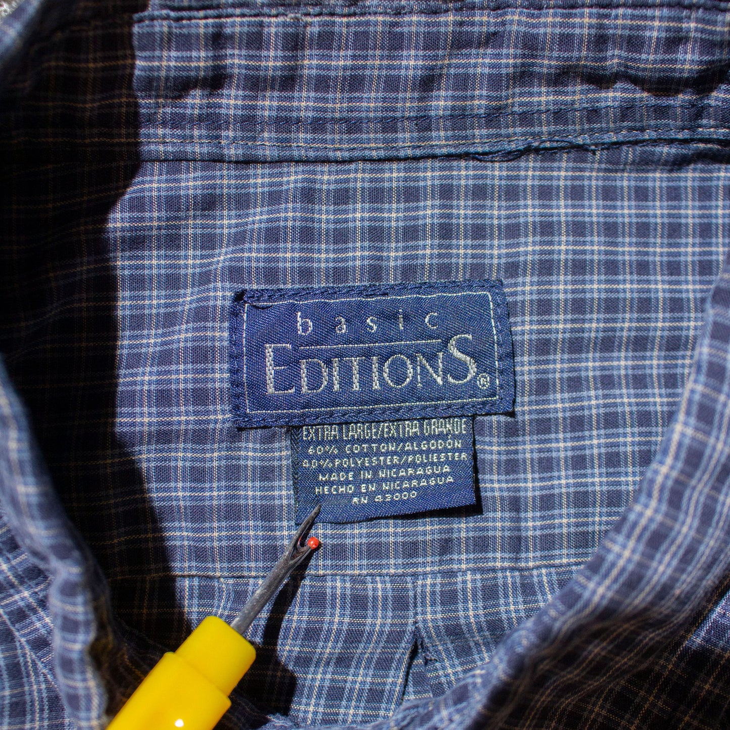 Cotton×Poly Check Shirt【XL】
