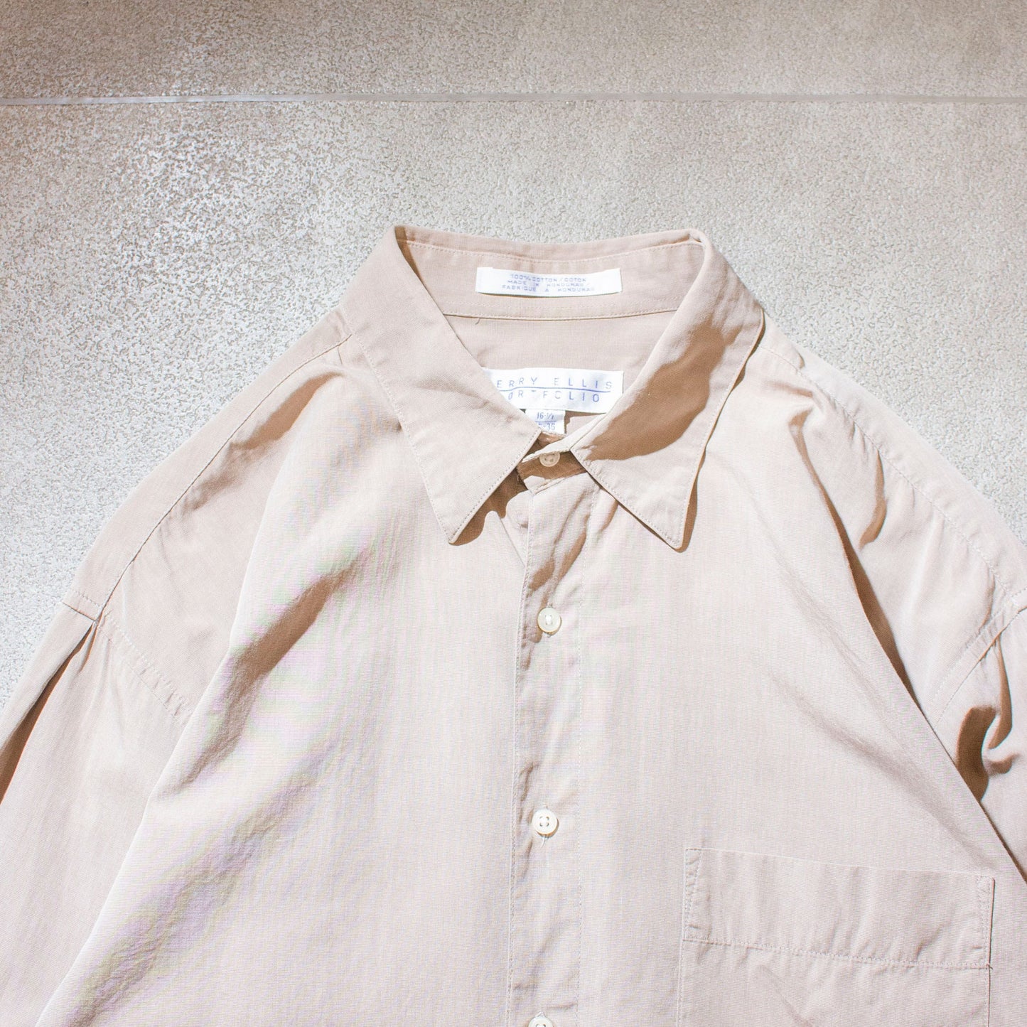 Cotton Typewriter Tuck Shirt / Beige【About L】