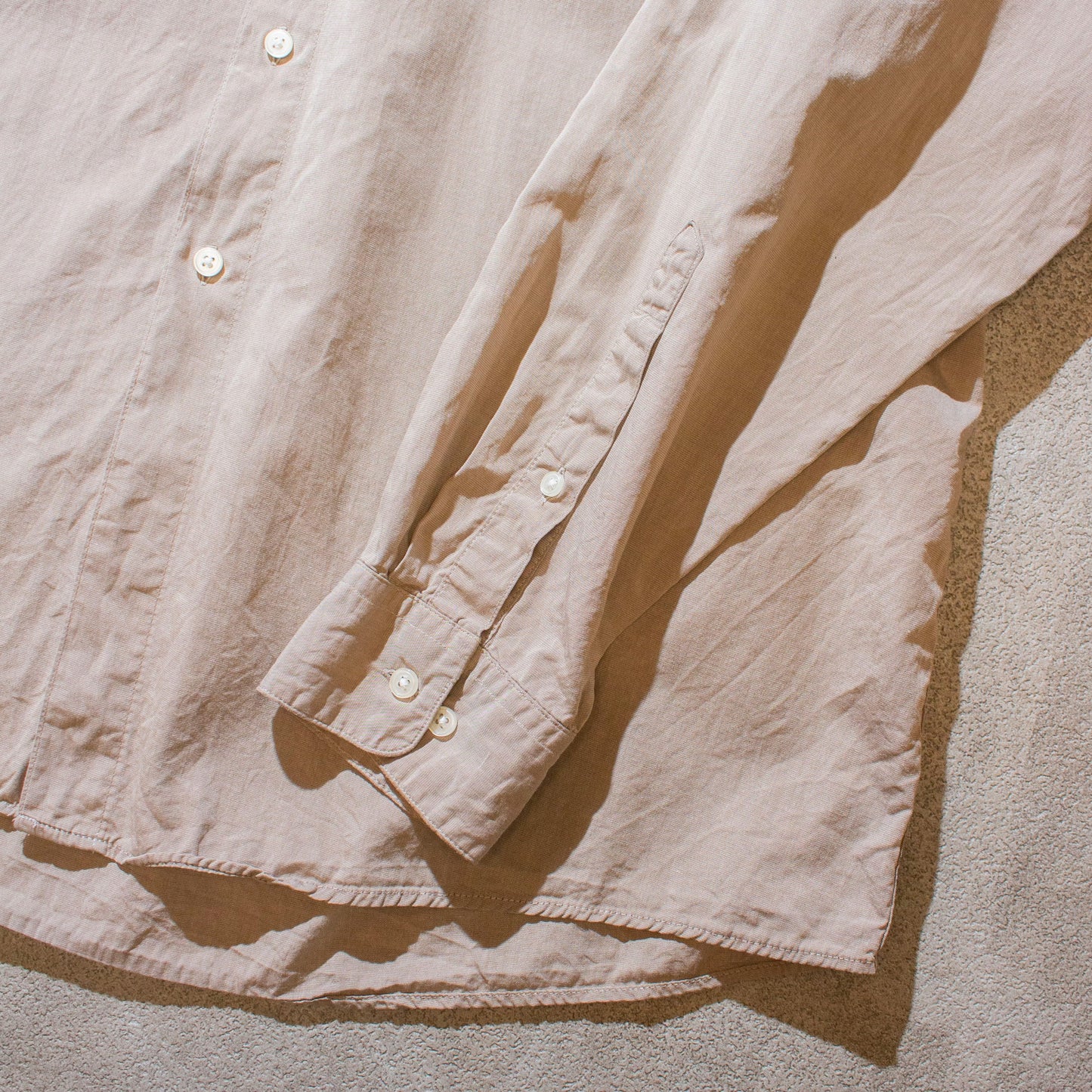 Cotton Typewriter Tuck Shirt / Beige【About L】