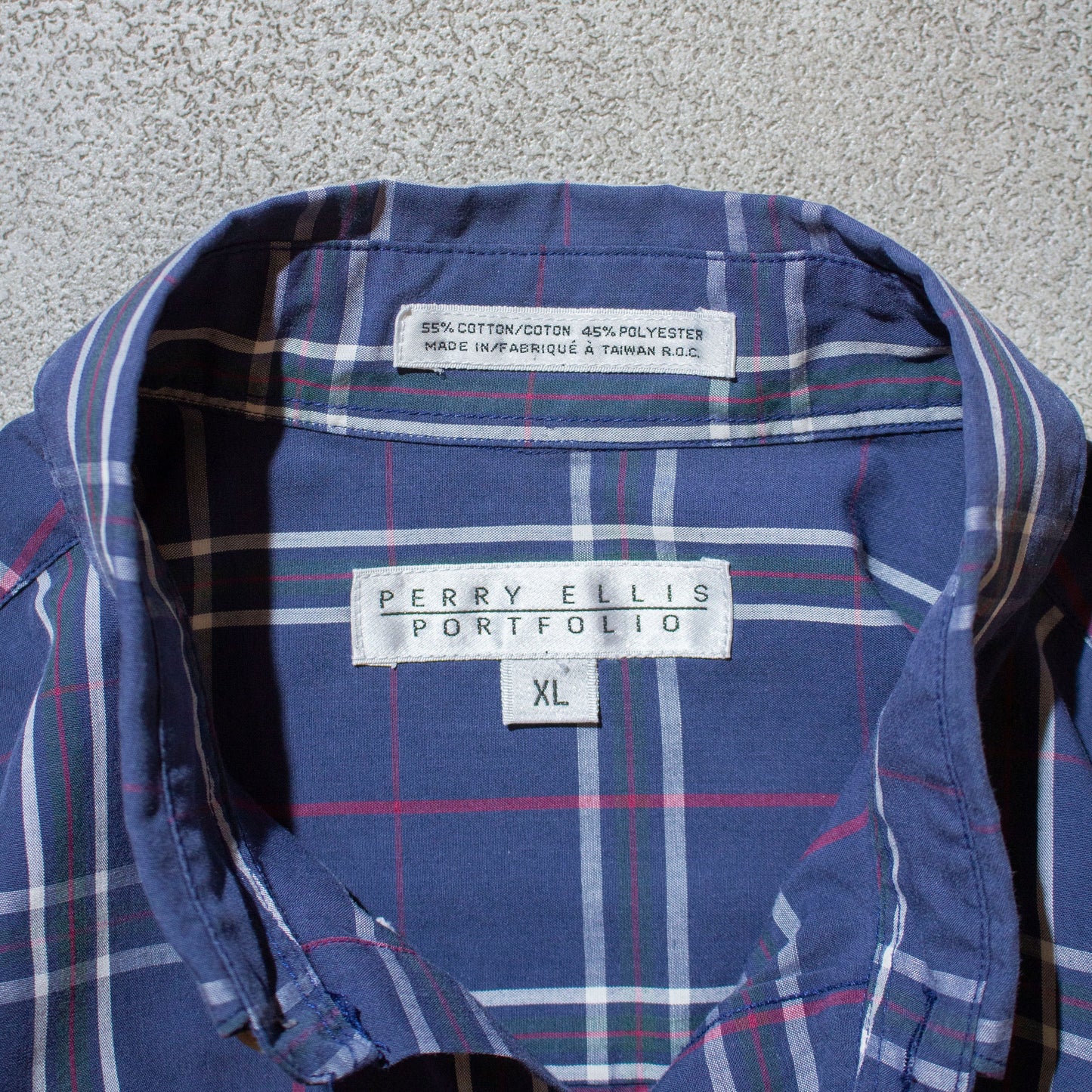 Cotton Poly Tuck Shirt / Blue【XL】