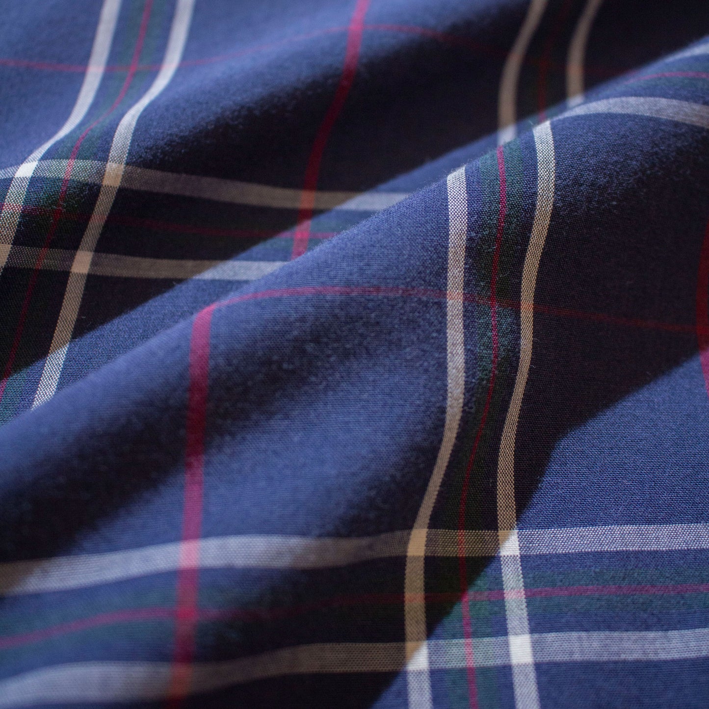 Cotton Poly Tuck Shirt / Blue【XL】