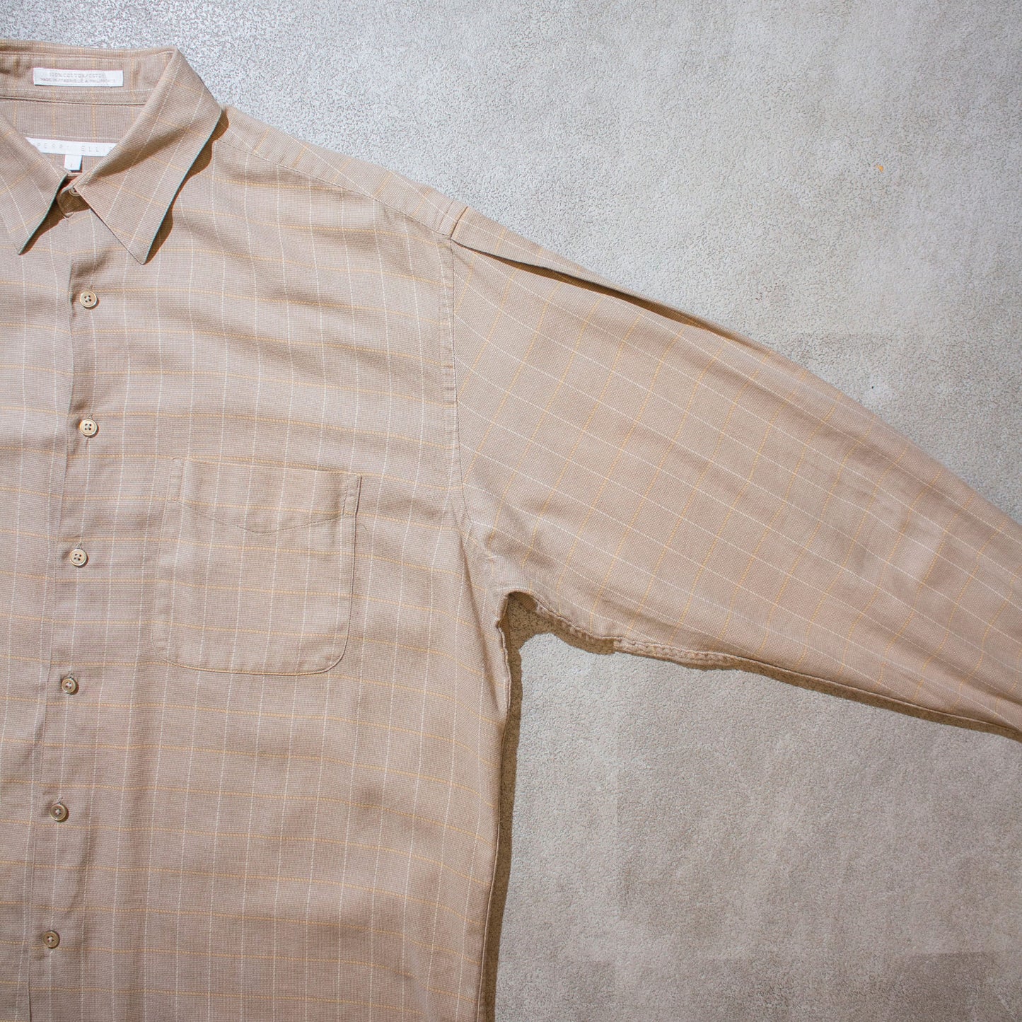 Check Tuck Shirt / Beige【L】
