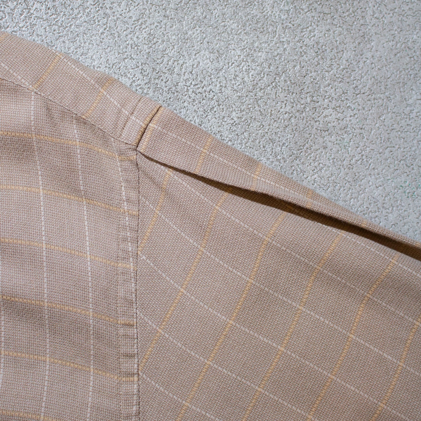 Check Tuck Shirt / Beige【L】
