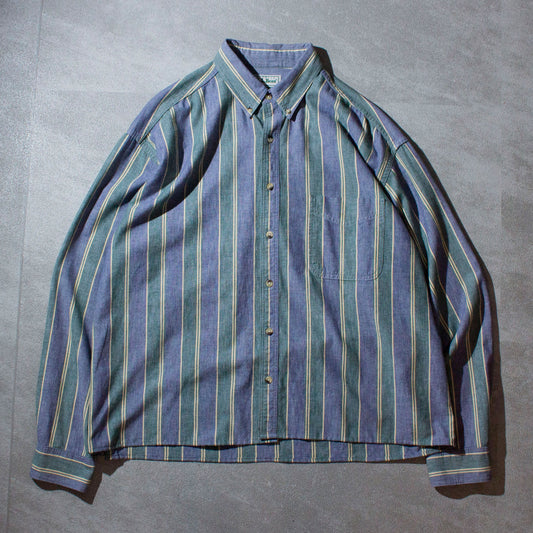 Cotton Chambray Stripe Shirt