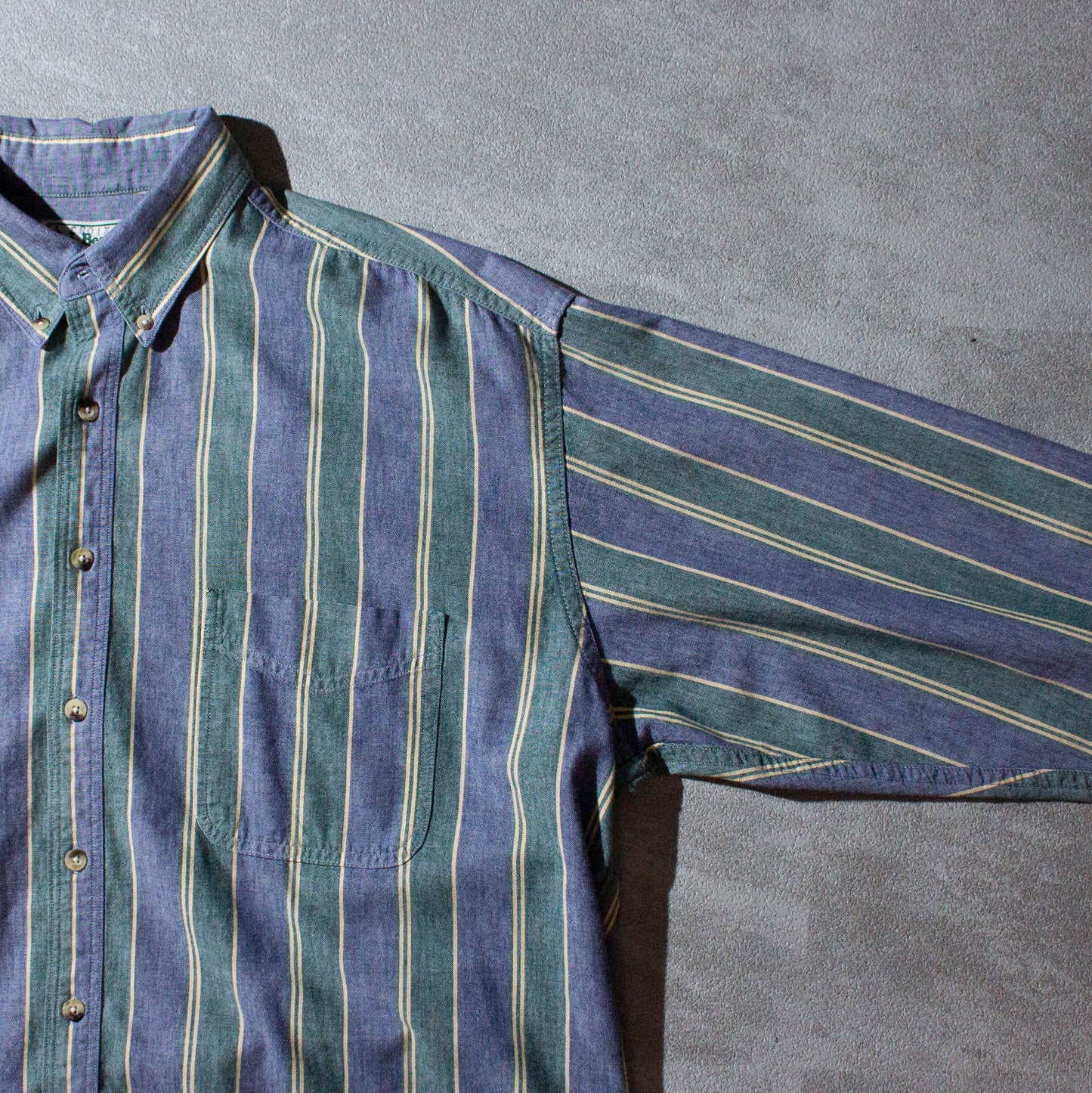 Cotton Chambray Stripe Shirt