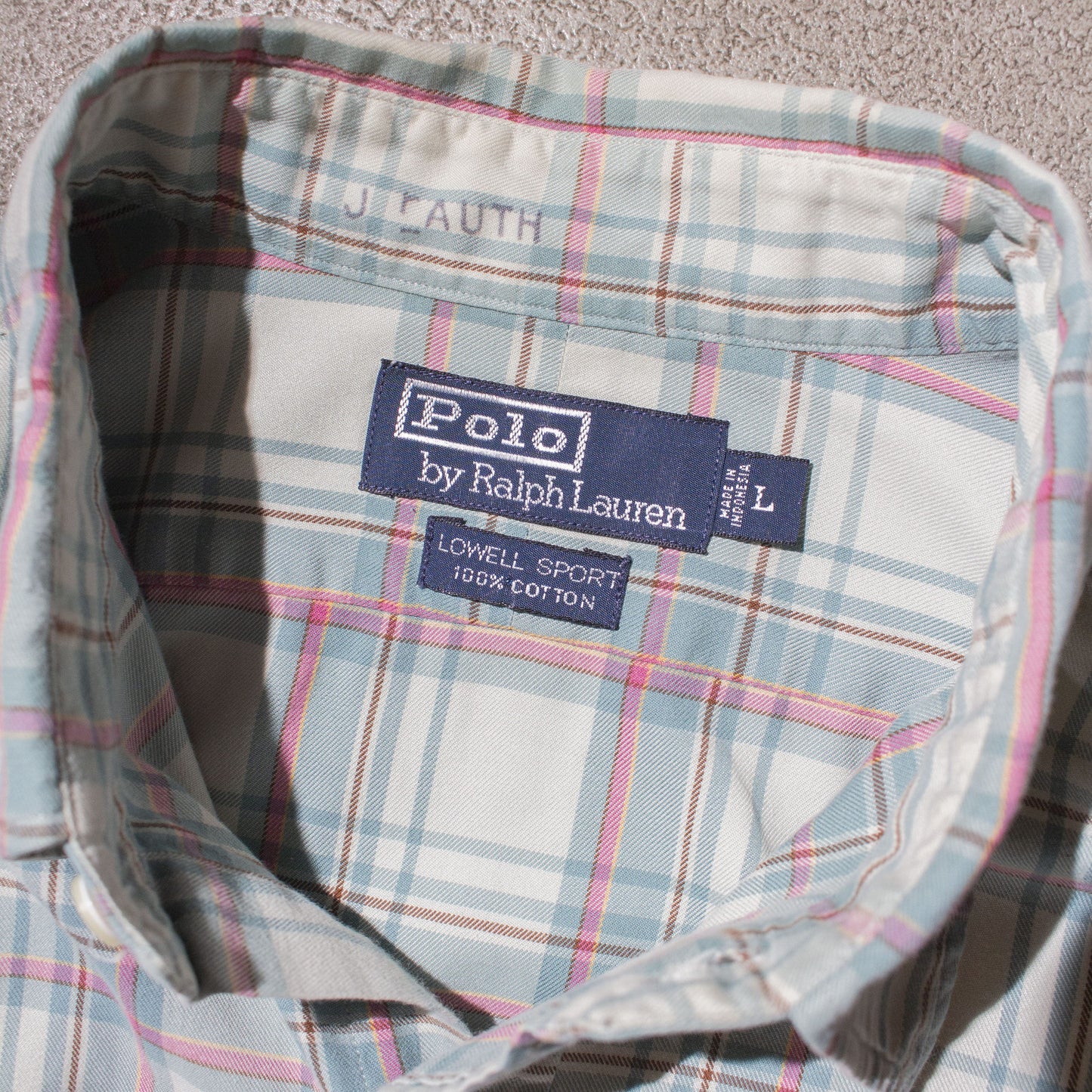 "Lowell Sport" Custom Resized Check Shirt 【L】