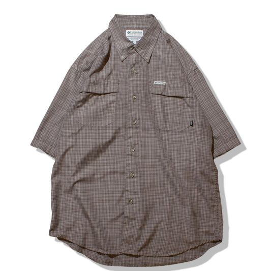 S/S "GRT" Polyester×Rayon Check B.D Shirt【M】