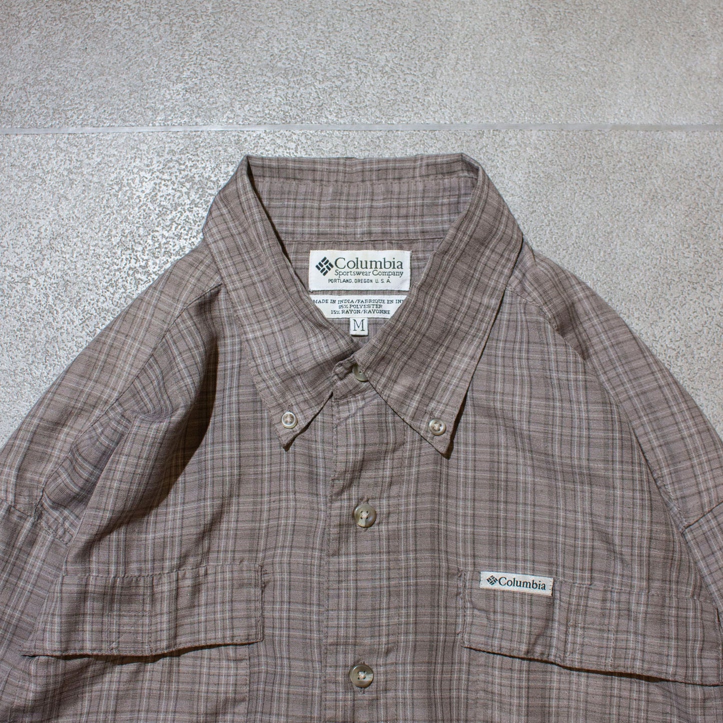 S/S "GRT" Polyester×Rayon Check B.D Shirt【M】