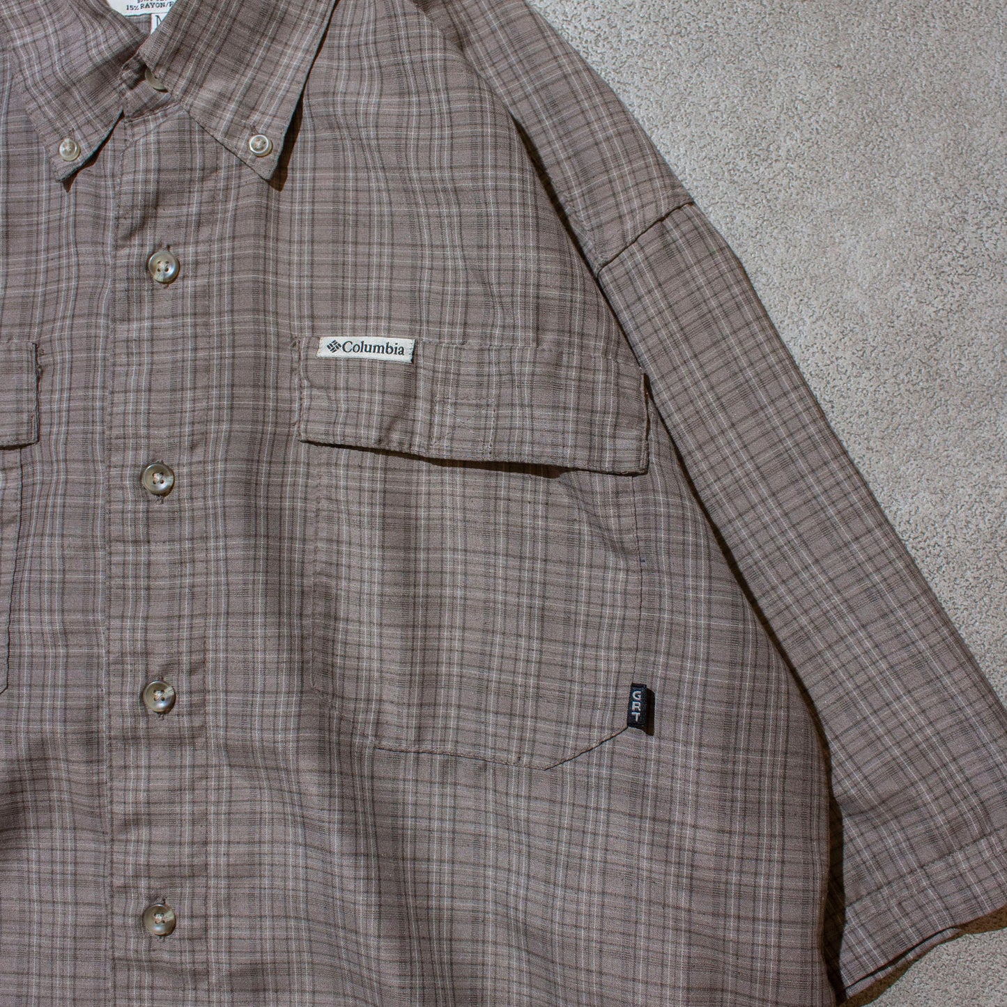 S/S "GRT" Polyester×Rayon Check B.D Shirt【M】