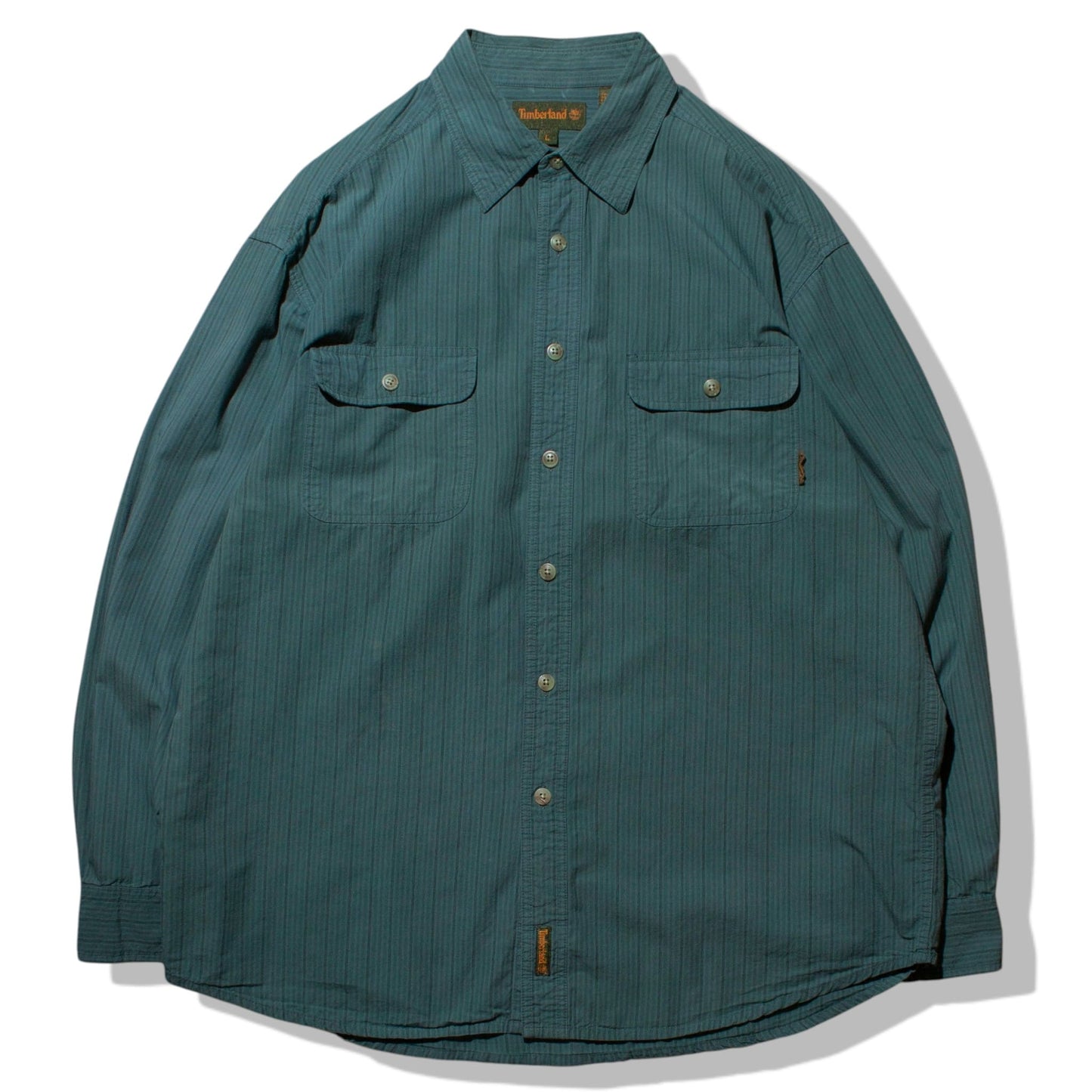Garment dye Cotton Stripe Shirt【L】