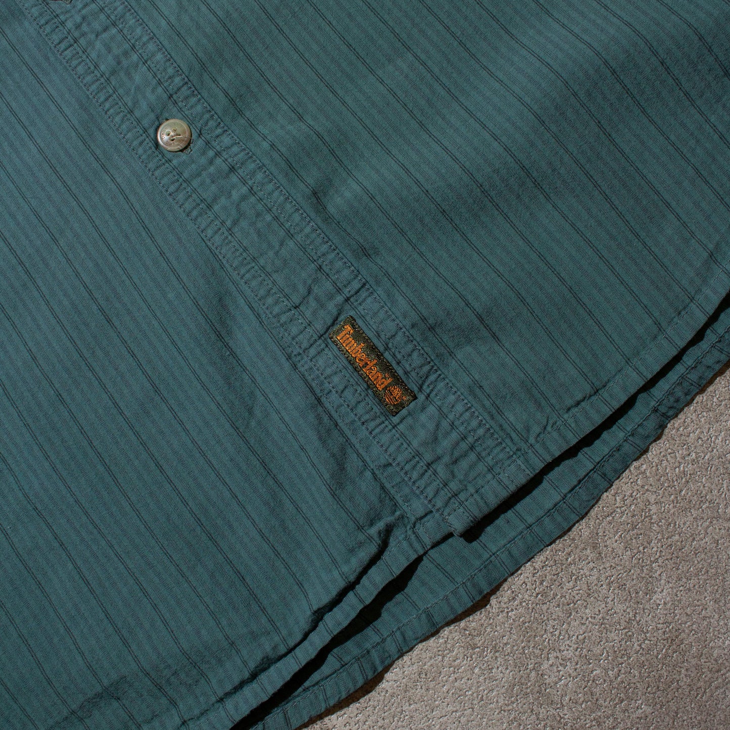 Garment dye Cotton Stripe Shirt【L】