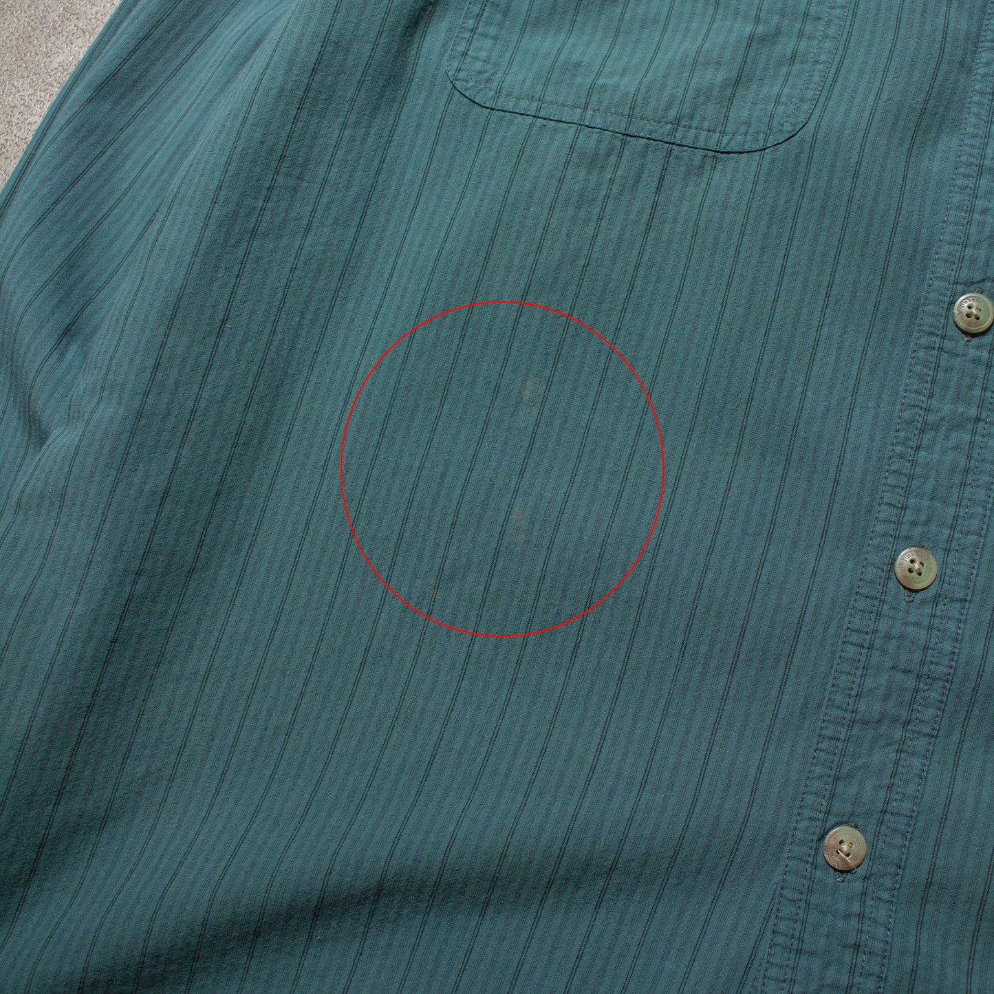 Garment dye Cotton Stripe Shirt【L】