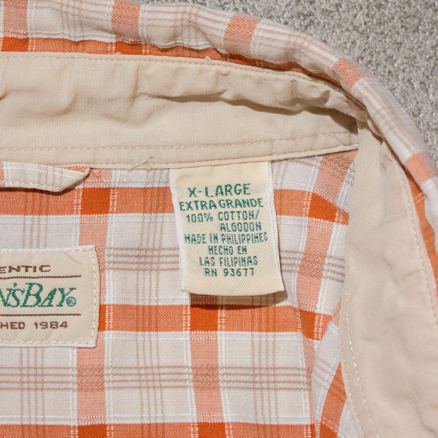 S/S Cotton Check Shirt【XL】